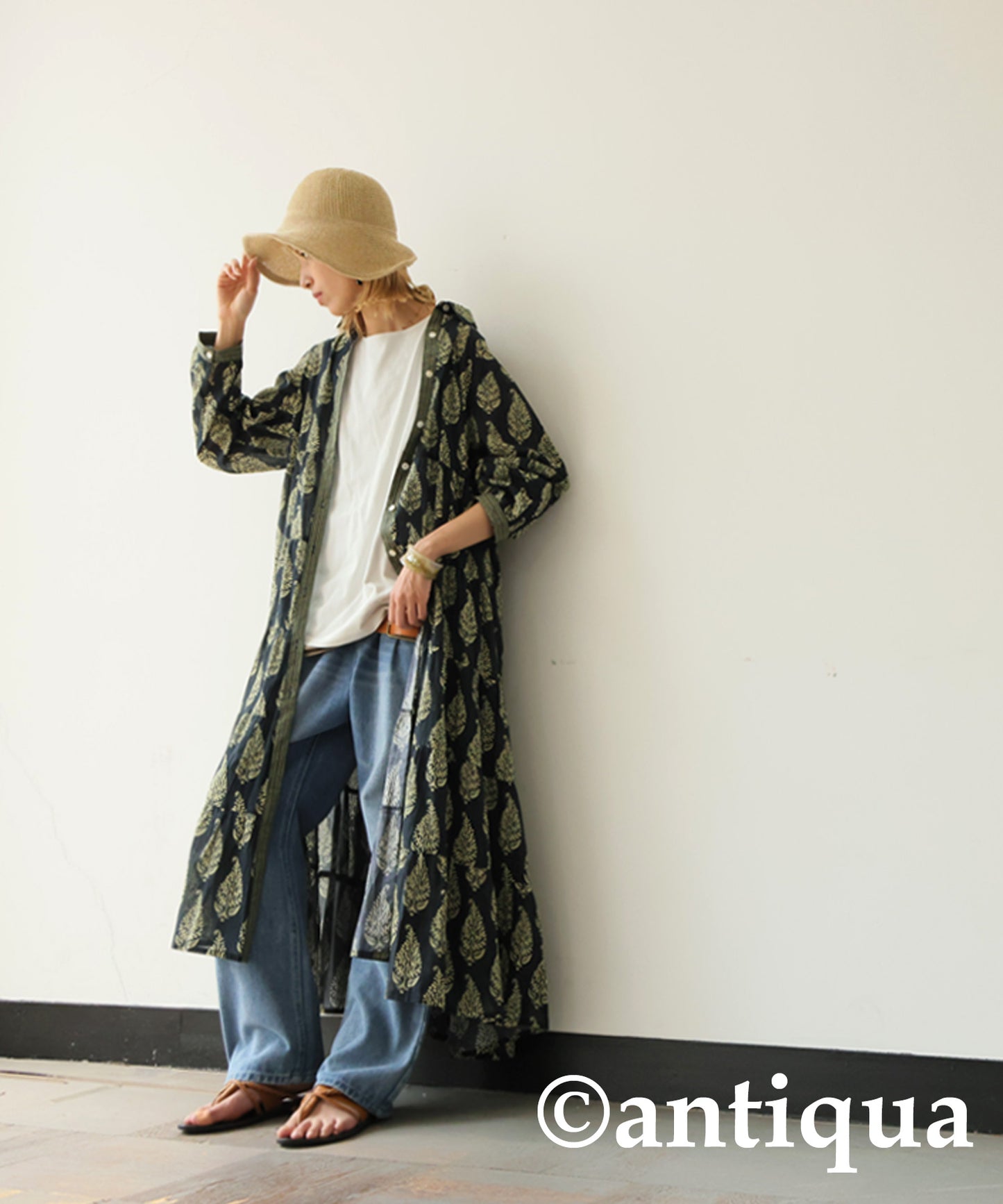 Ladies Botanical Print Shirt Dress