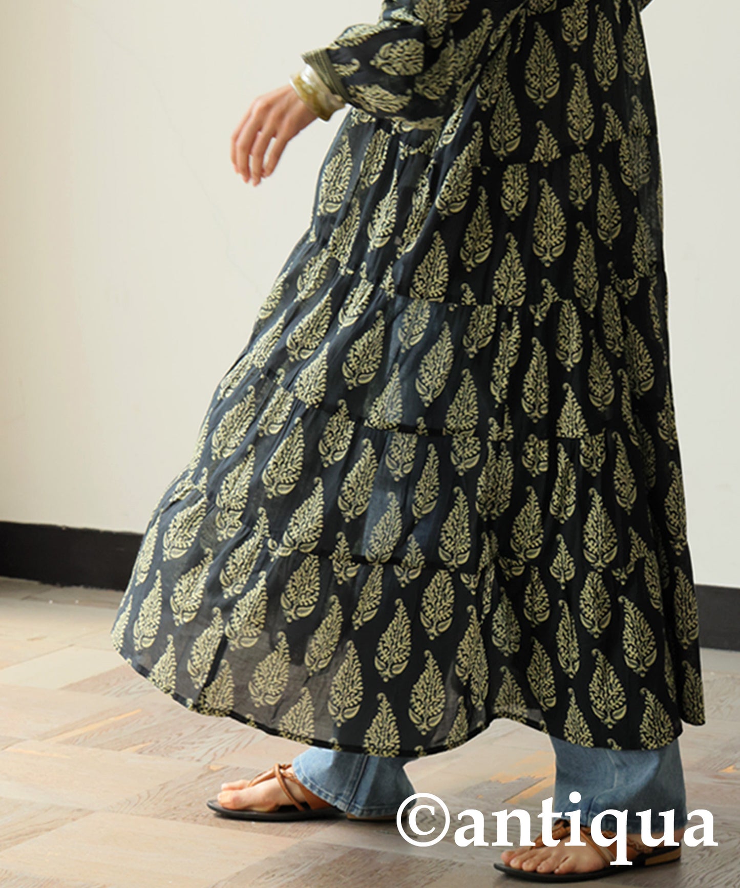 Ladies Botanical Print Shirt Dress