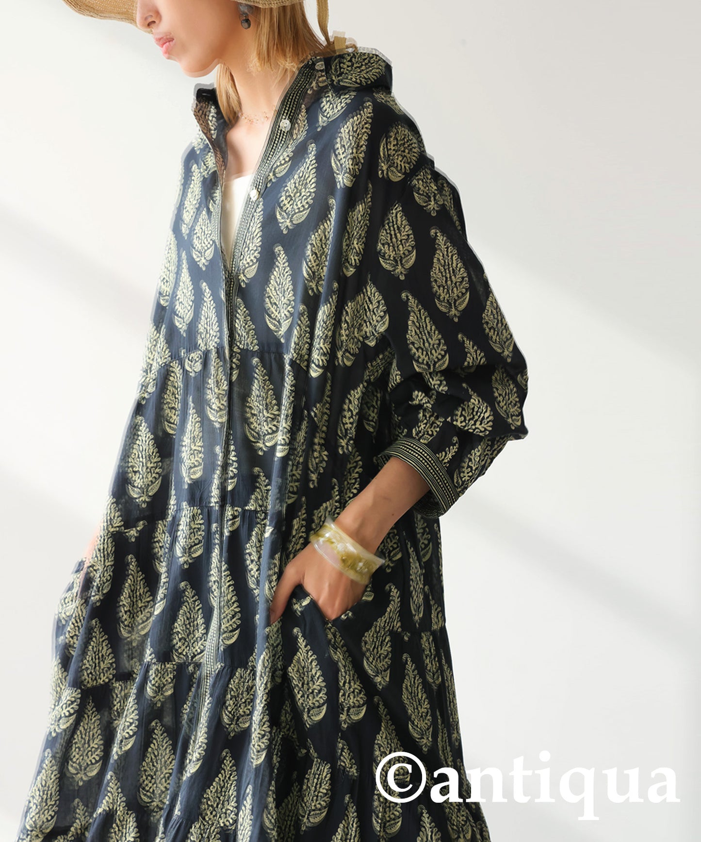 Ladies Botanical Print Shirt Dress