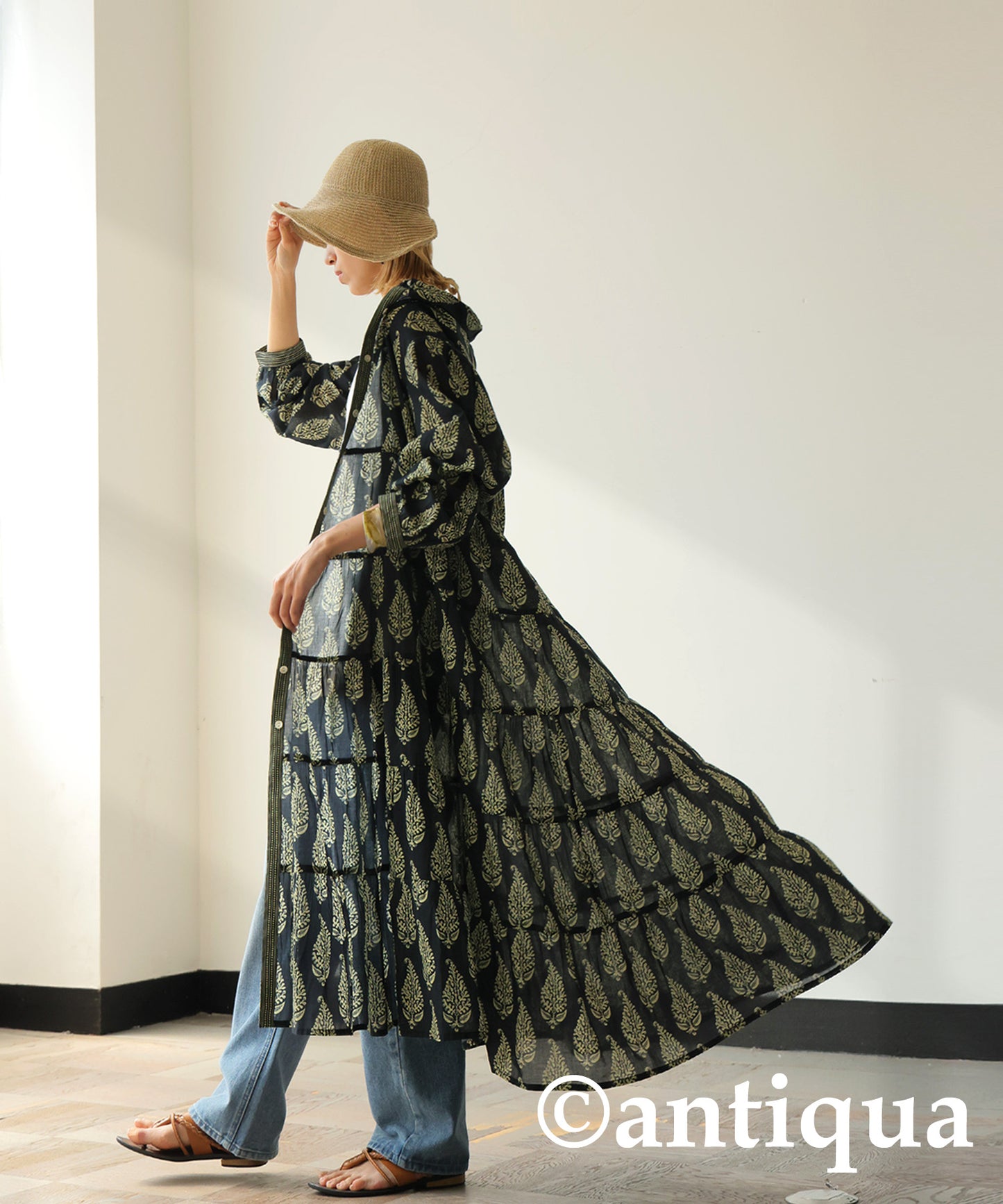 Ladies Botanical Print Shirt Dress