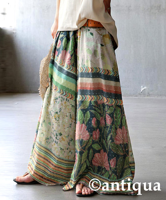 Ladies Dobby Wide Pants