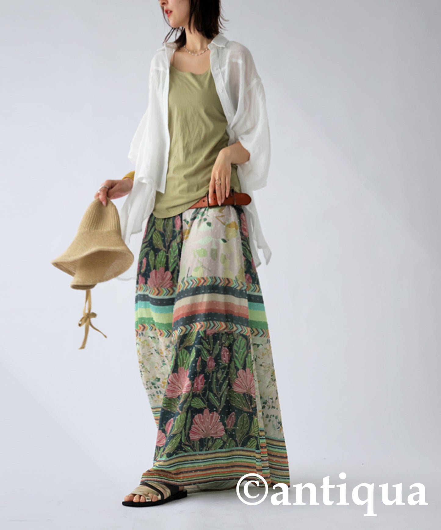 Ladies Dobby Wide Pants