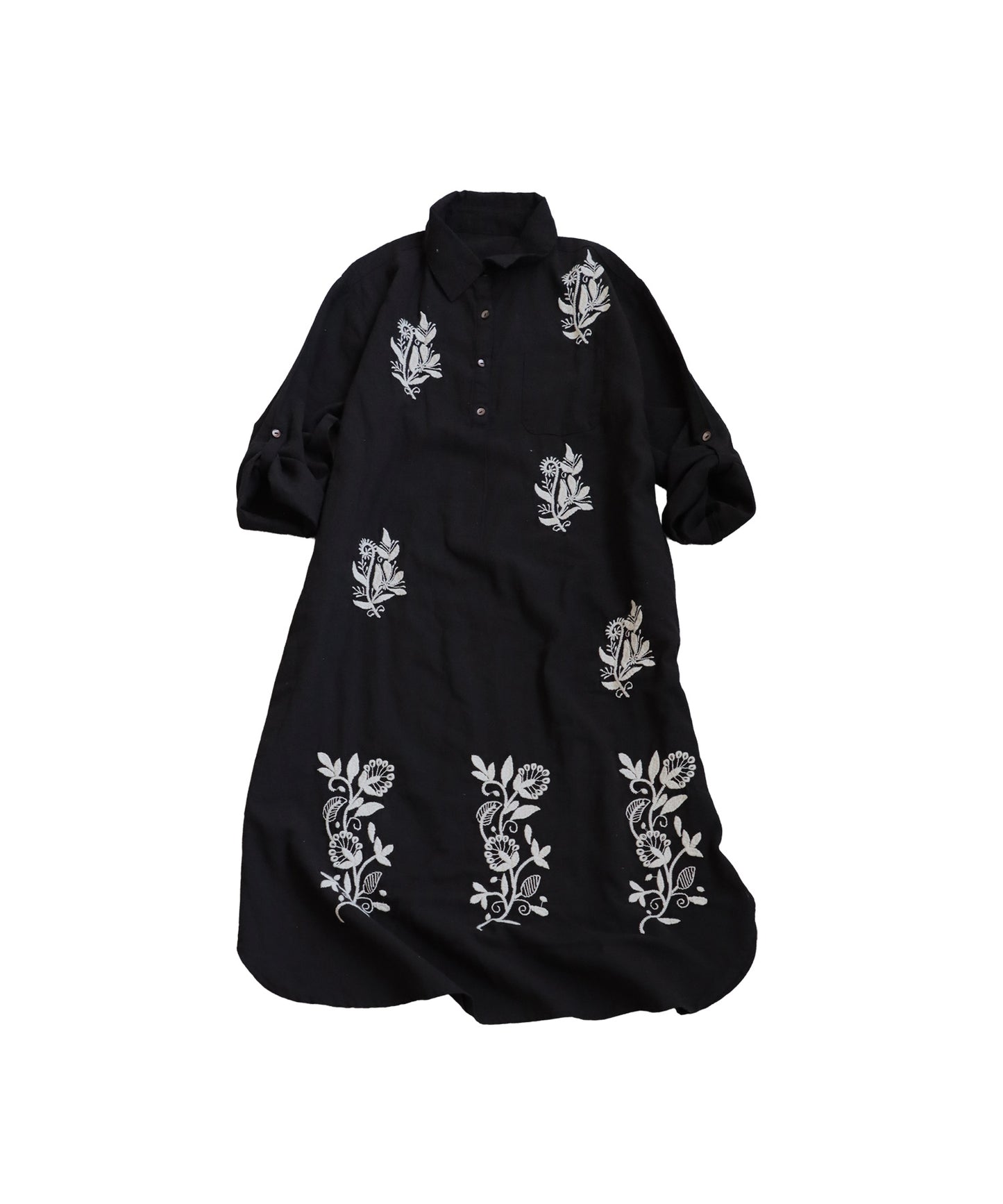 Ladies Embroidered Shirt Dress