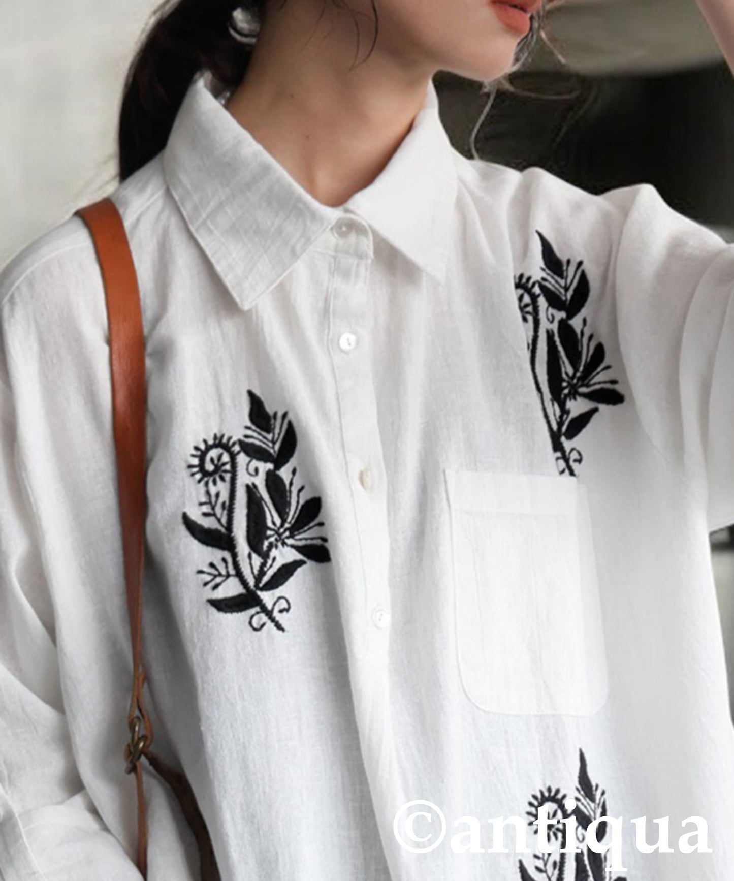 Ladies Embroidered Shirt Dress