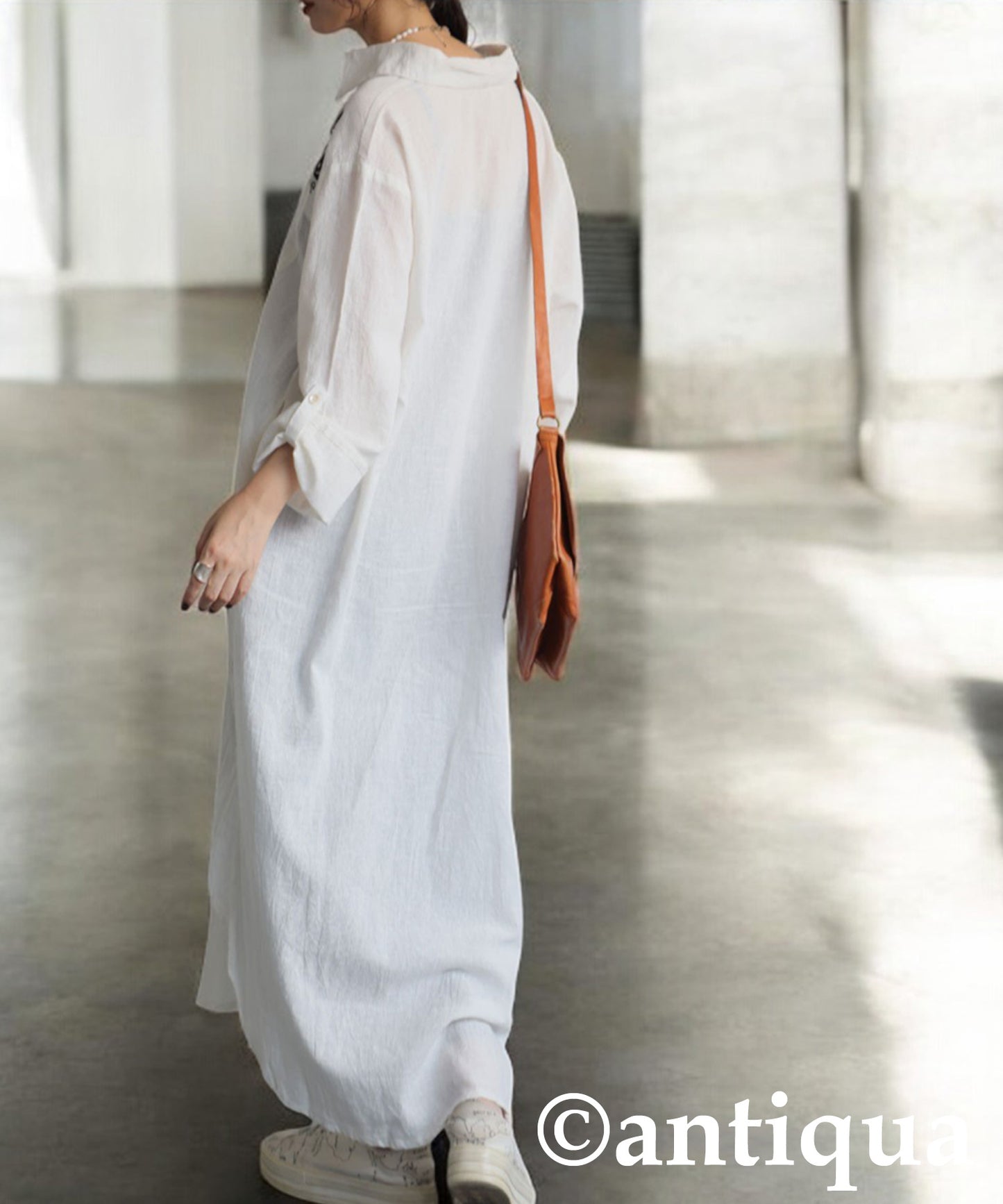 Ladies Embroidered Shirt Dress