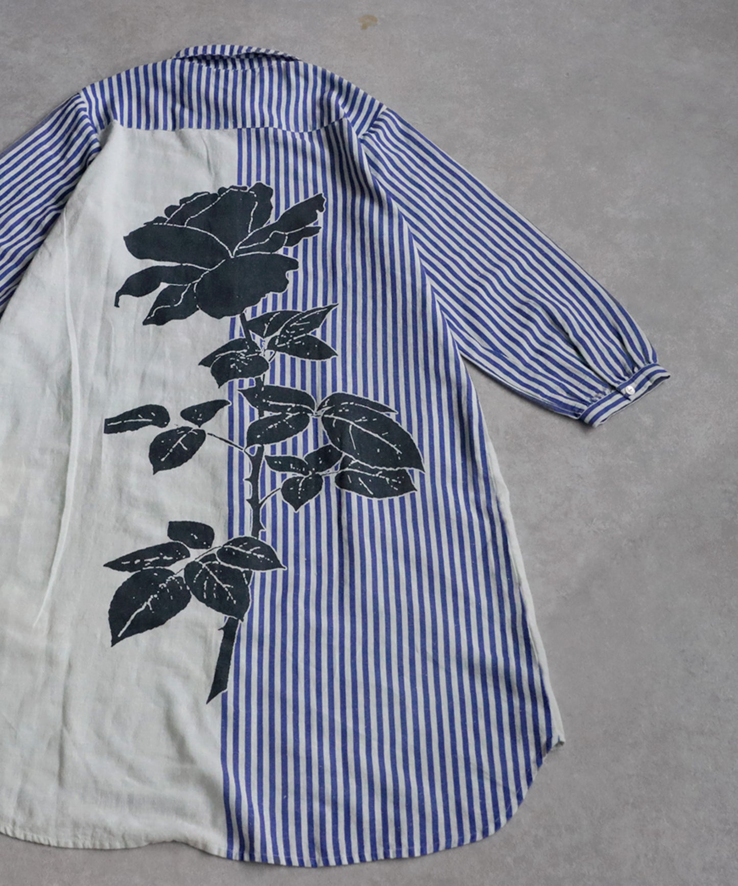 Ladies Asymmetrical Botanical Shirt Dress