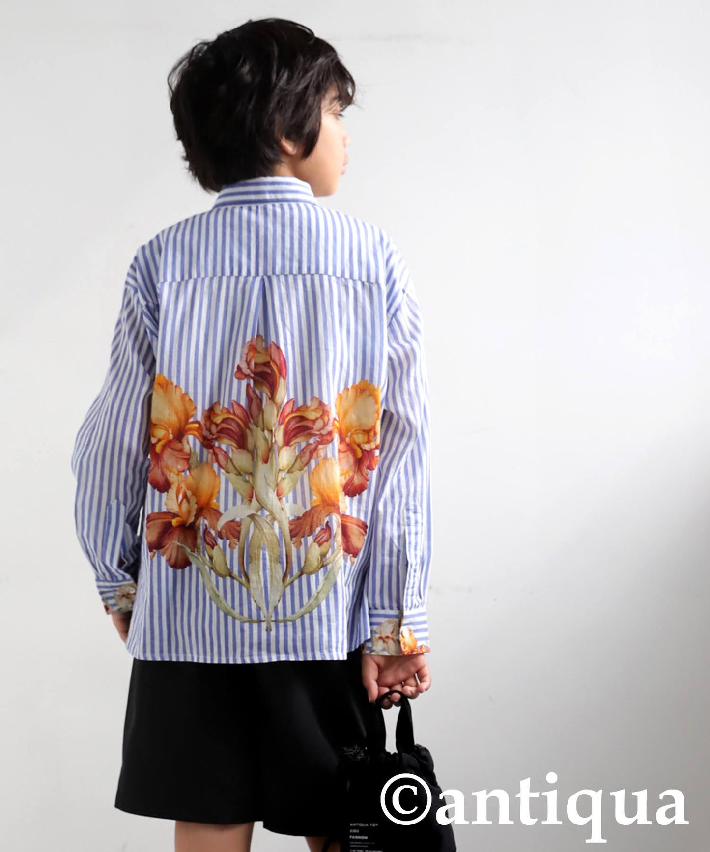 Junior Floral Striped Shirt