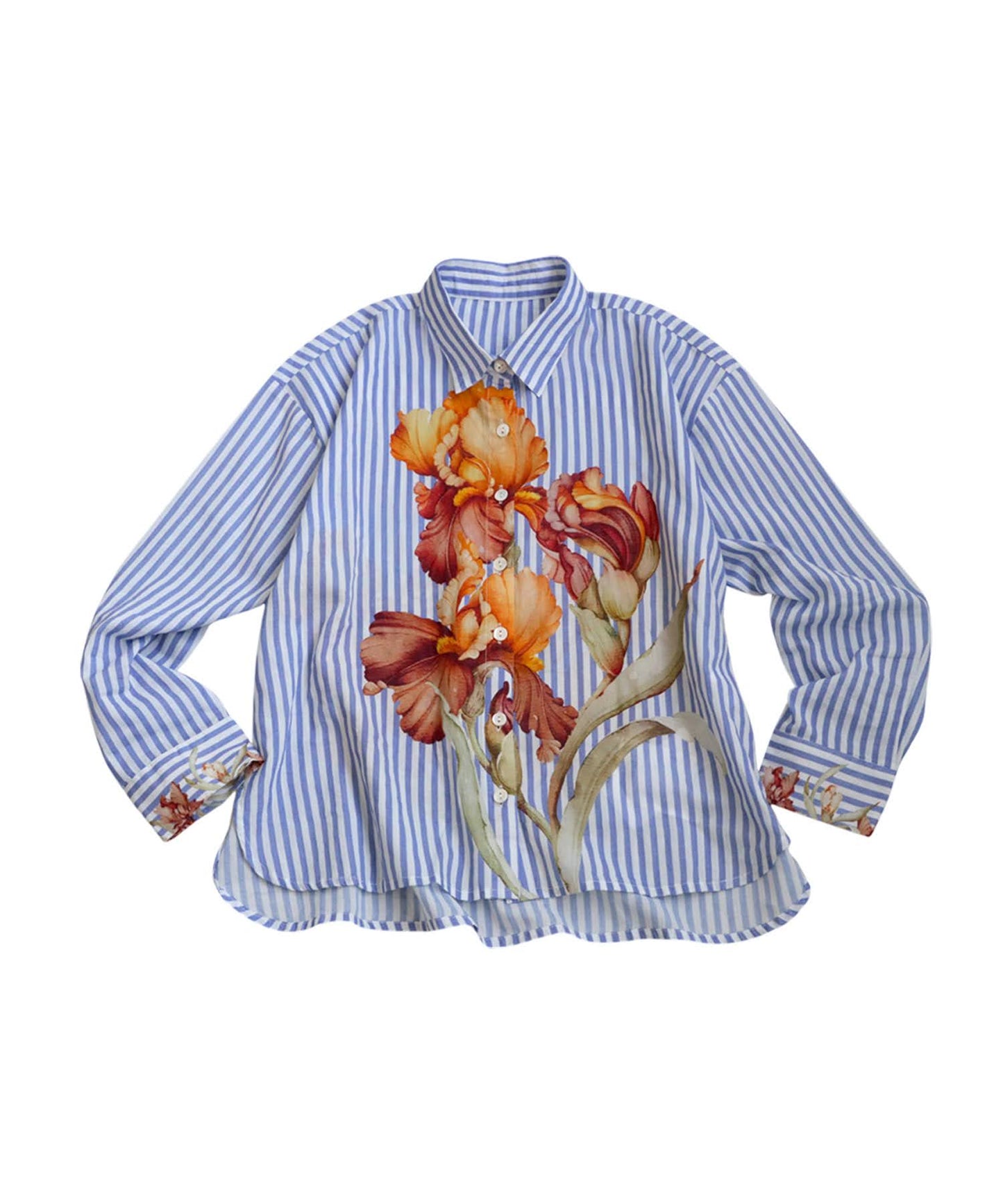 Junior Floral Striped Shirt