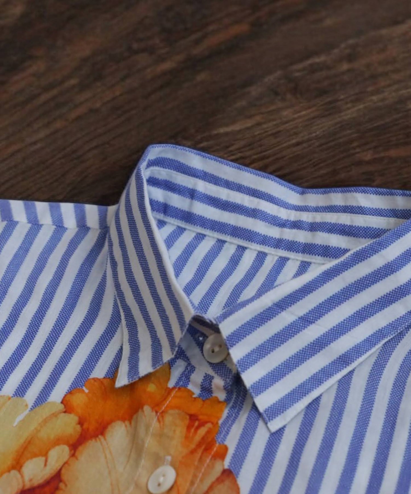 Junior Floral Striped Shirt