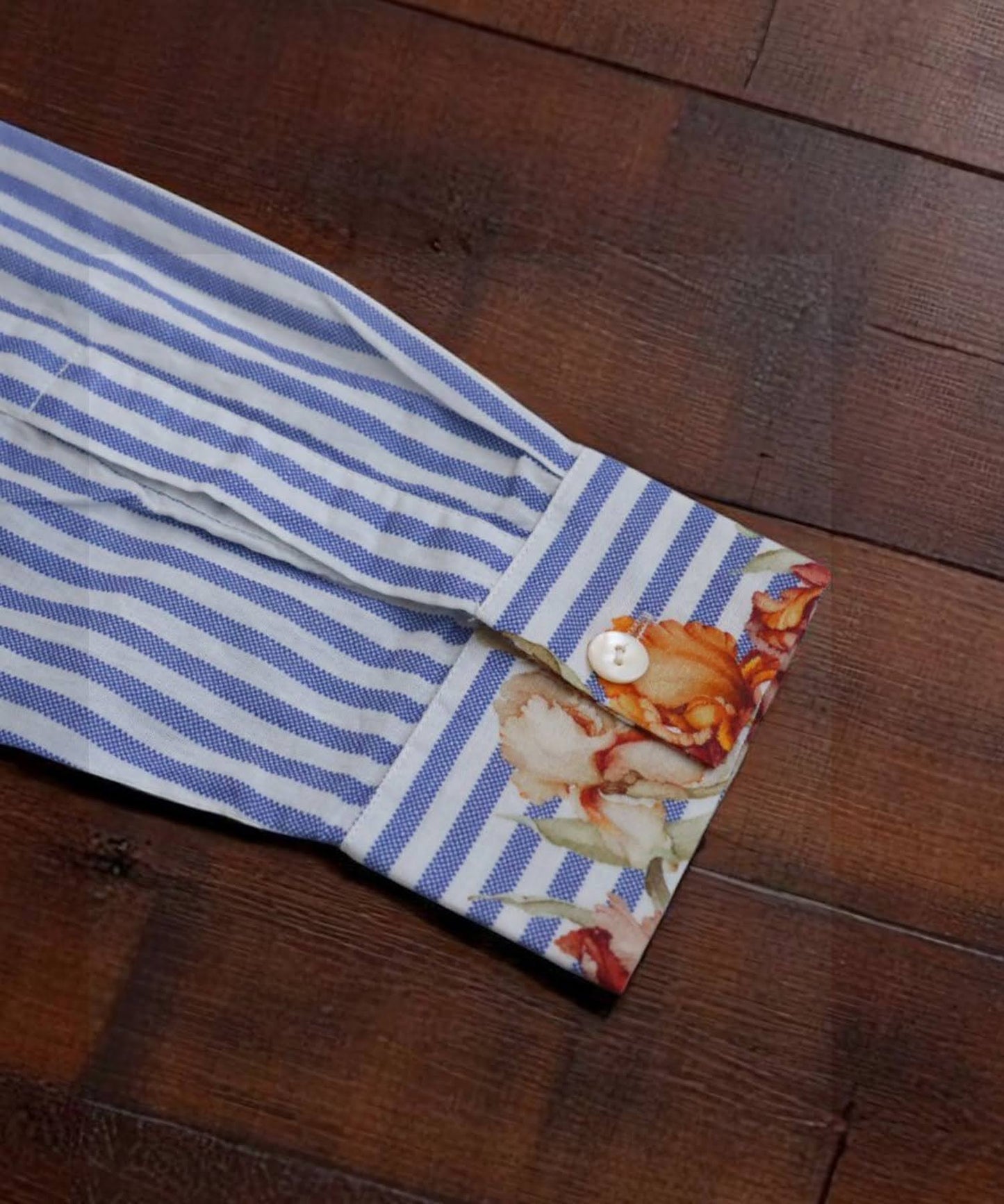 Junior Floral Striped Shirt