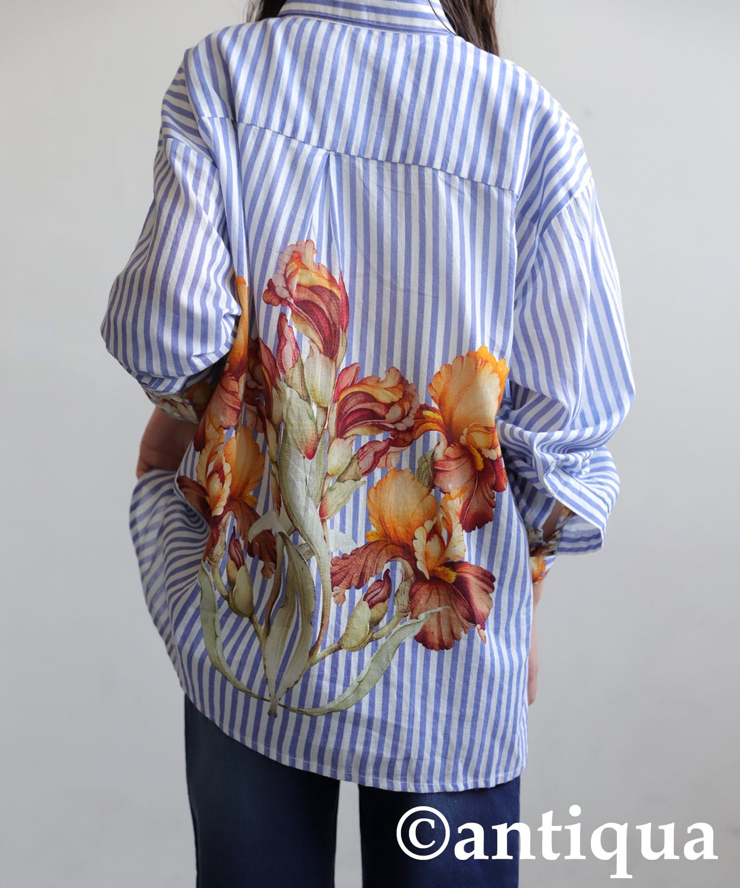 Junior Floral Striped Shirt