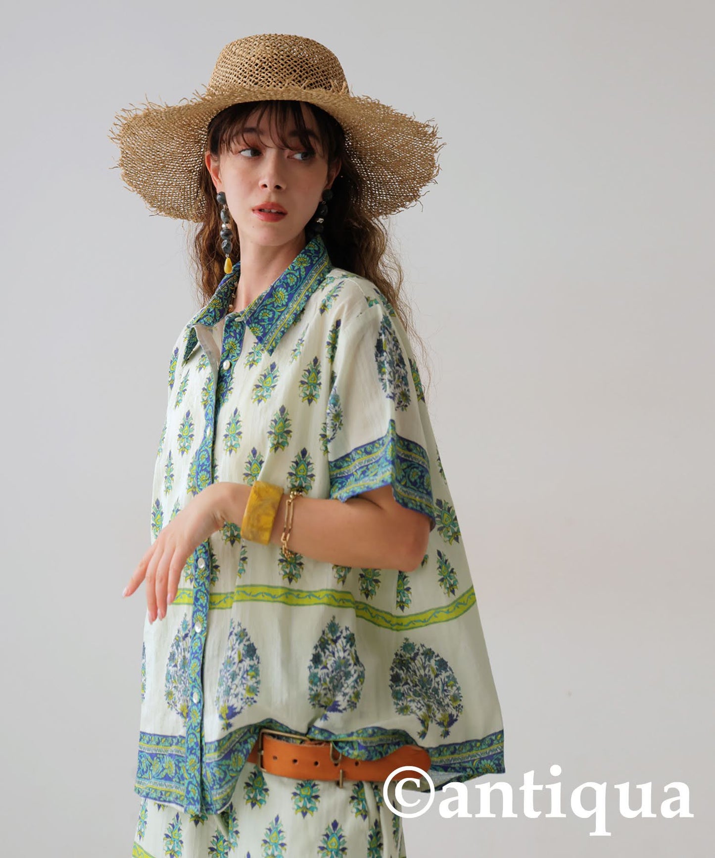 Ladies Botanical Print Shirt