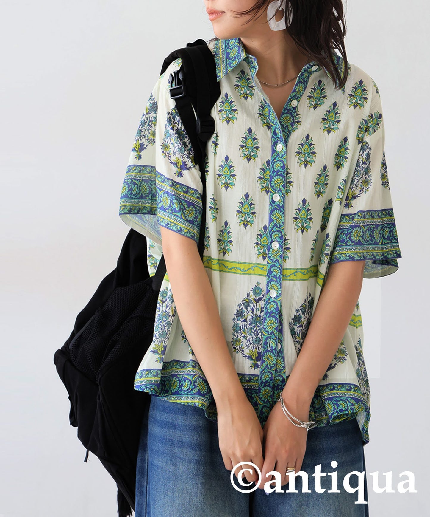 Ladies Botanical Print Shirt