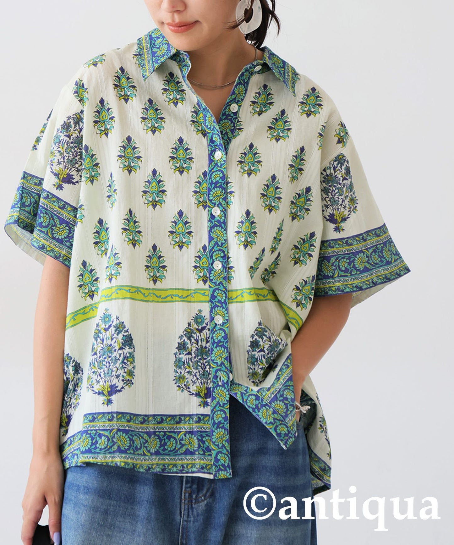 Ladies Botanical Print Shirt
