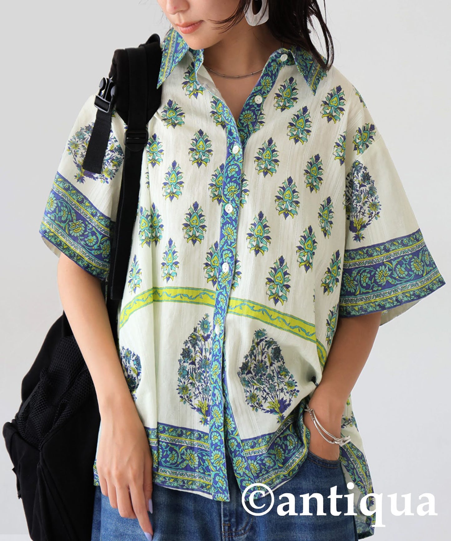 Ladies Botanical Print Shirt