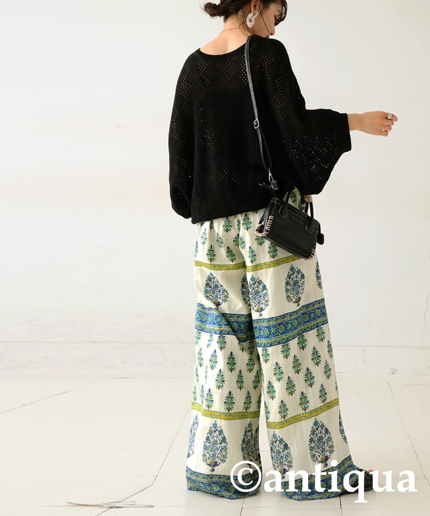 Ladies Botanical Pattern Indian Cotton Pants