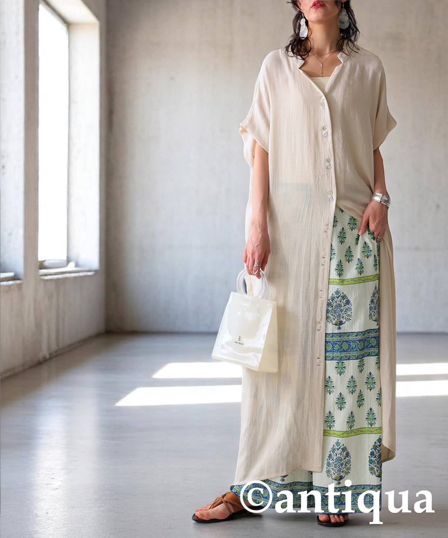 Ladies Botanical Pattern Indian Cotton Pants