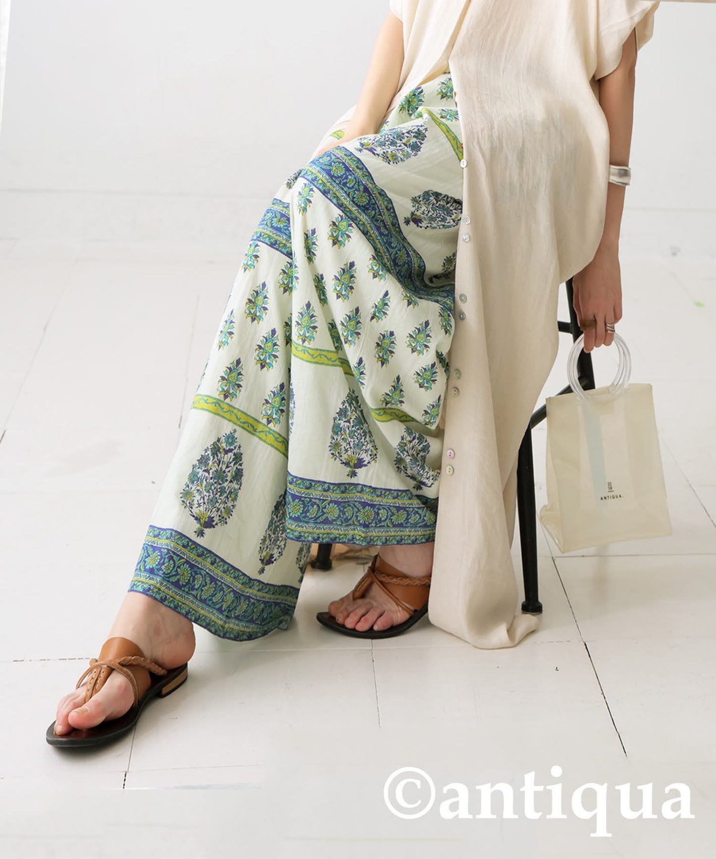 Ladies Botanical Pattern Indian Cotton Pants