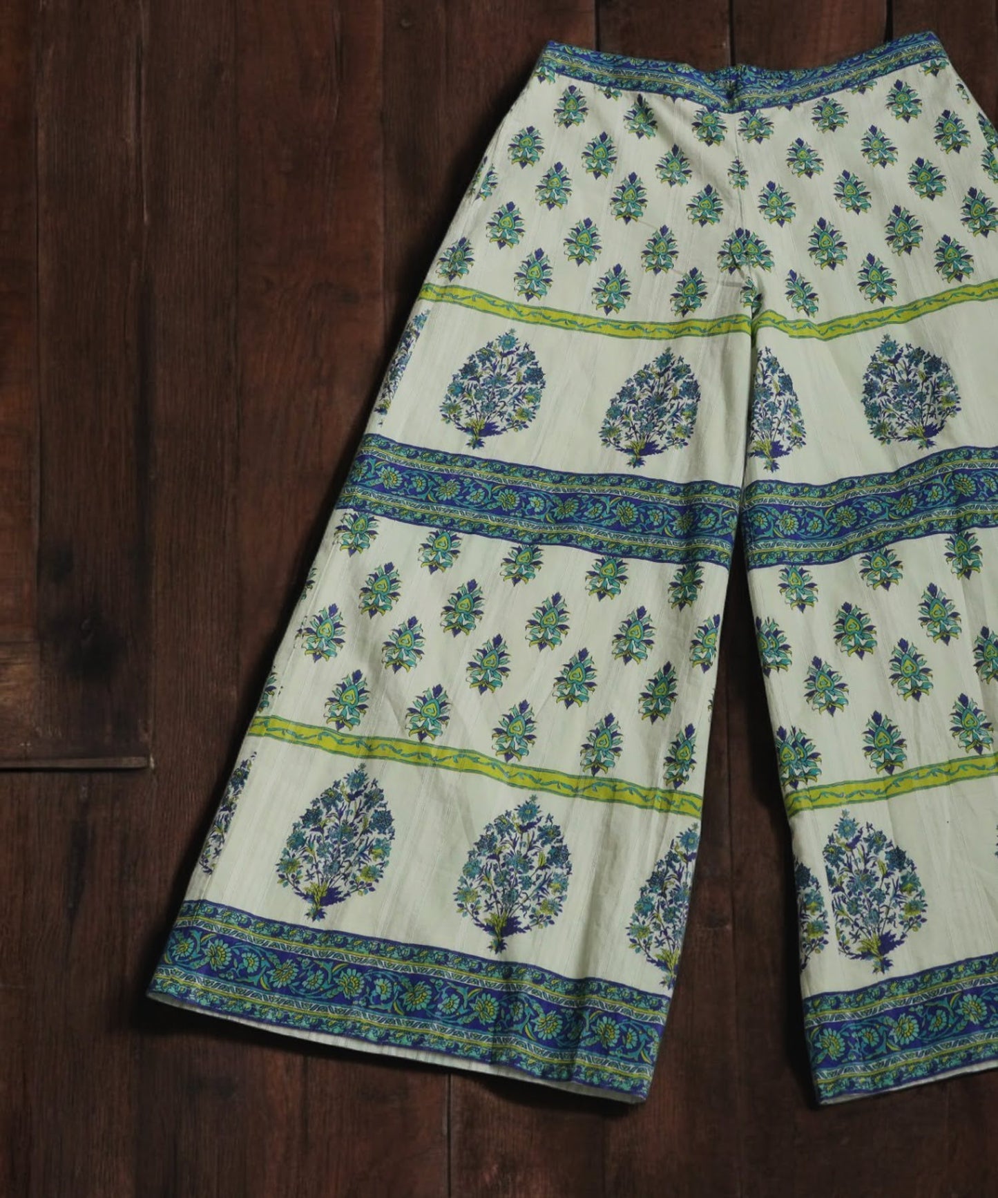 Ladies Botanical Pattern Indian Cotton Pants