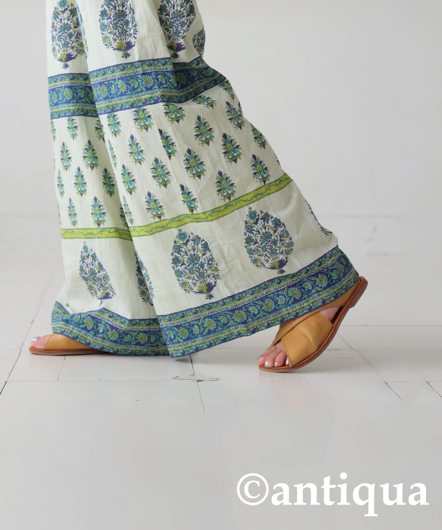 Ladies Botanical Pattern Indian Cotton Pants