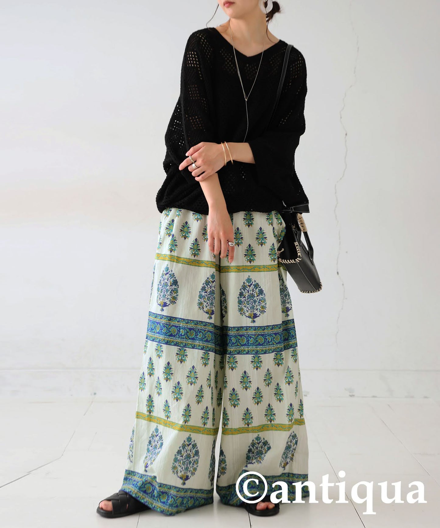 Ladies Botanical Pattern Indian Cotton Pants
