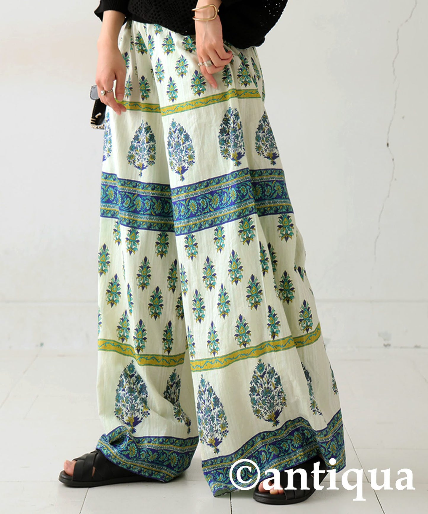 Ladies Botanical Pattern Indian Cotton Pants