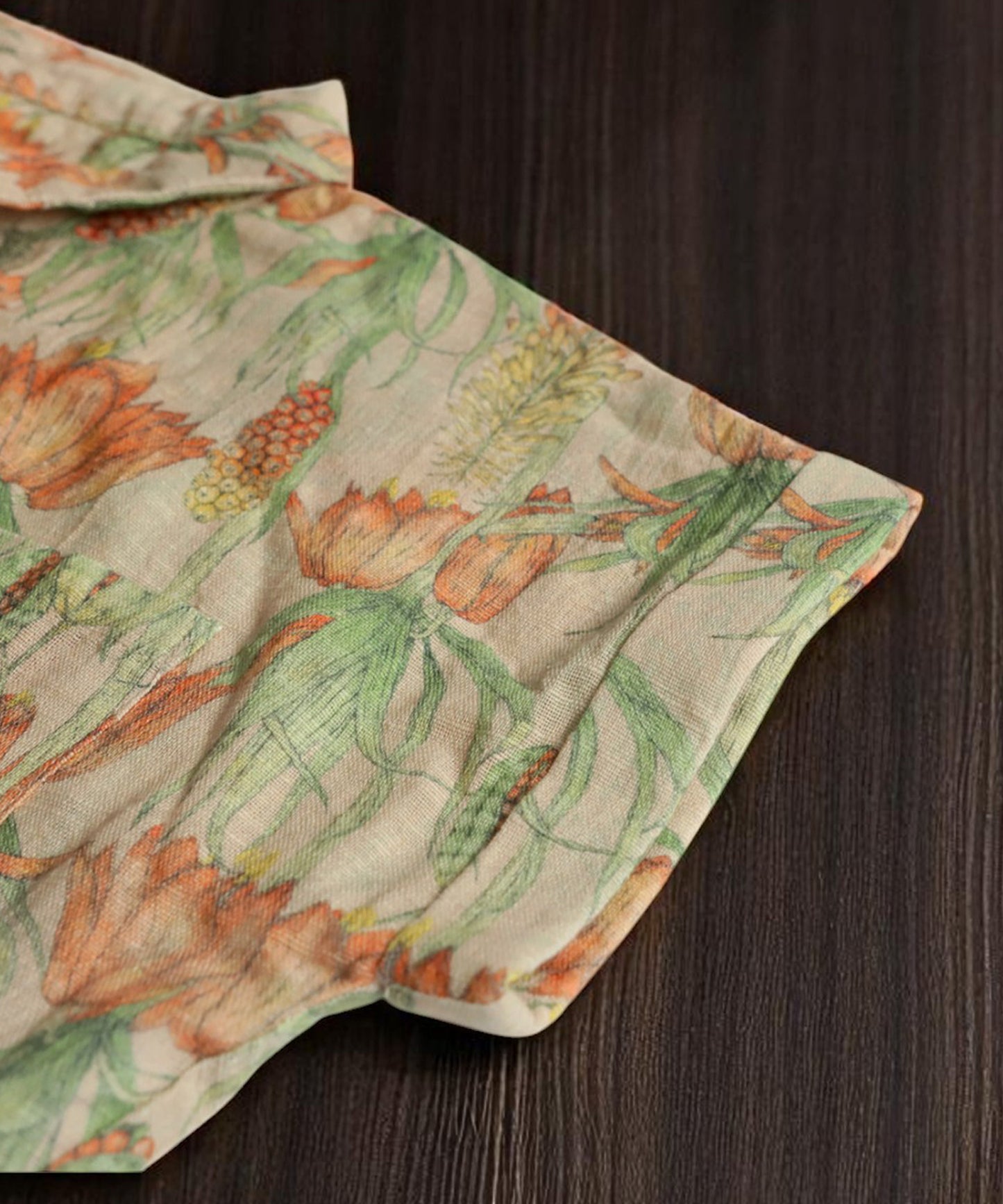 Ladies Floral Print Shirt Dress