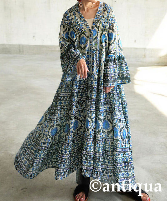 Ladies Oriental Print Dress