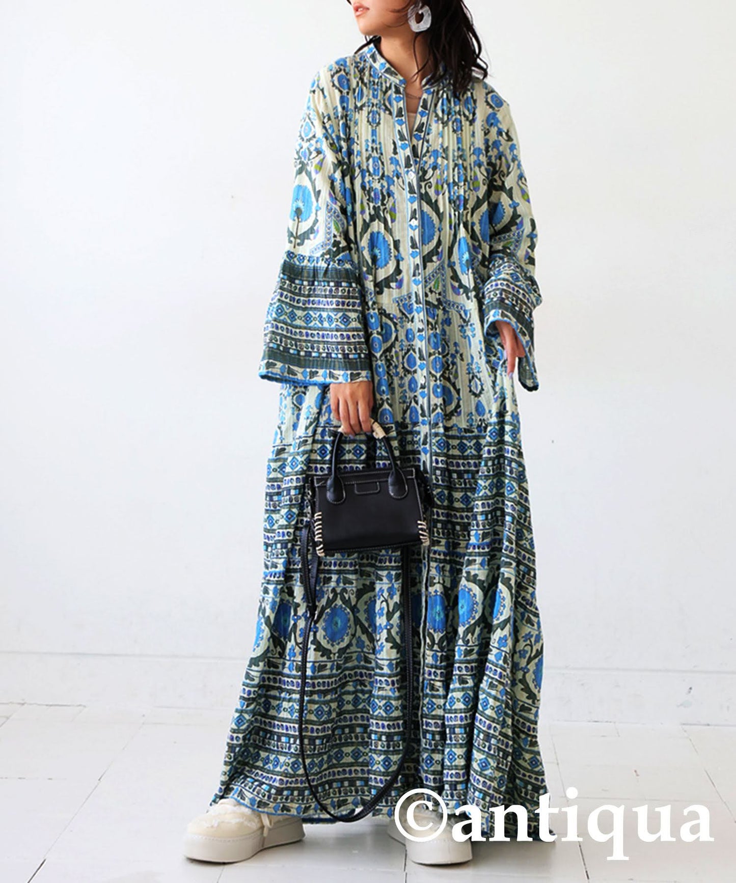 Ladies Oriental Print Dress