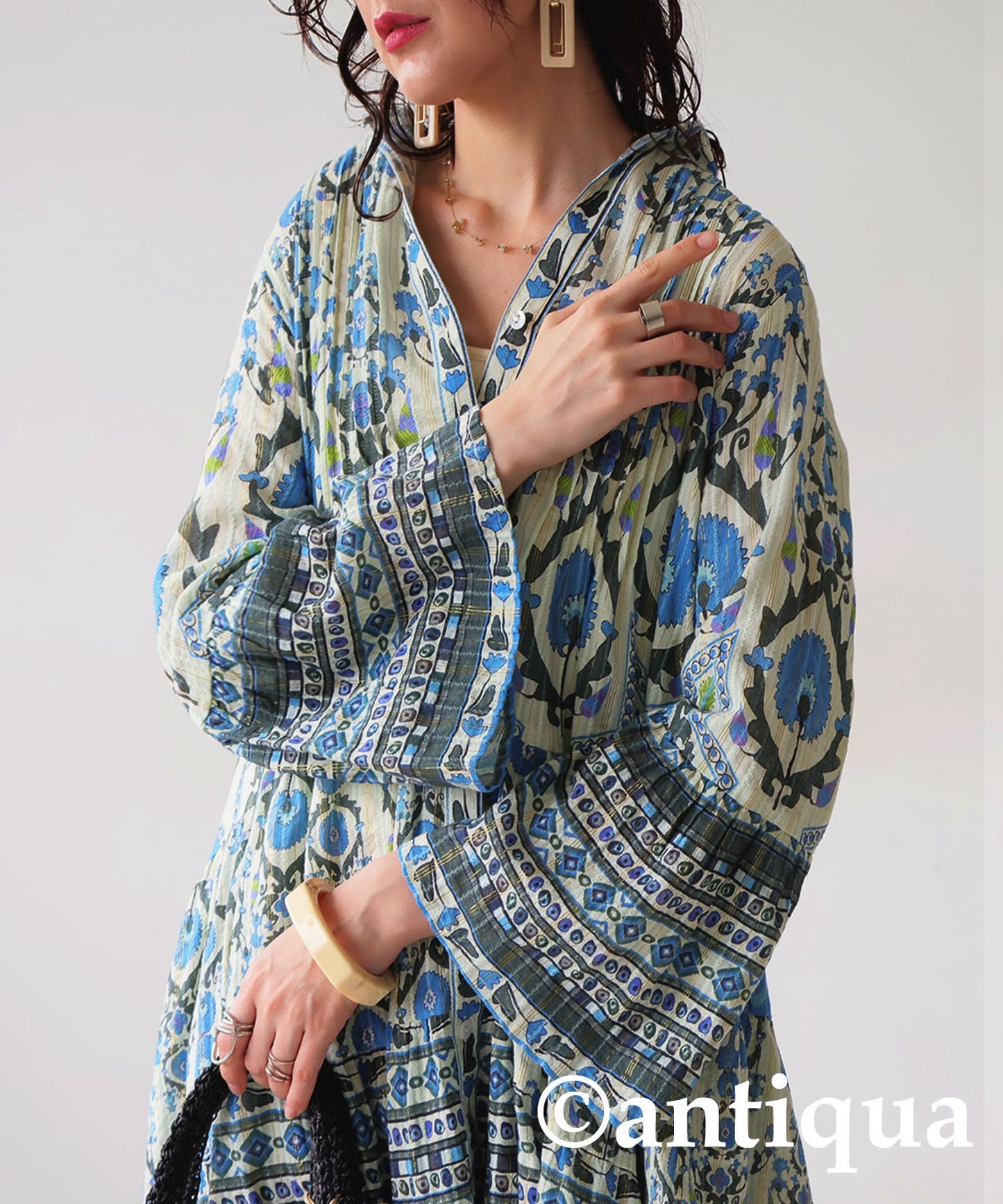 Ladies Oriental Print Dress