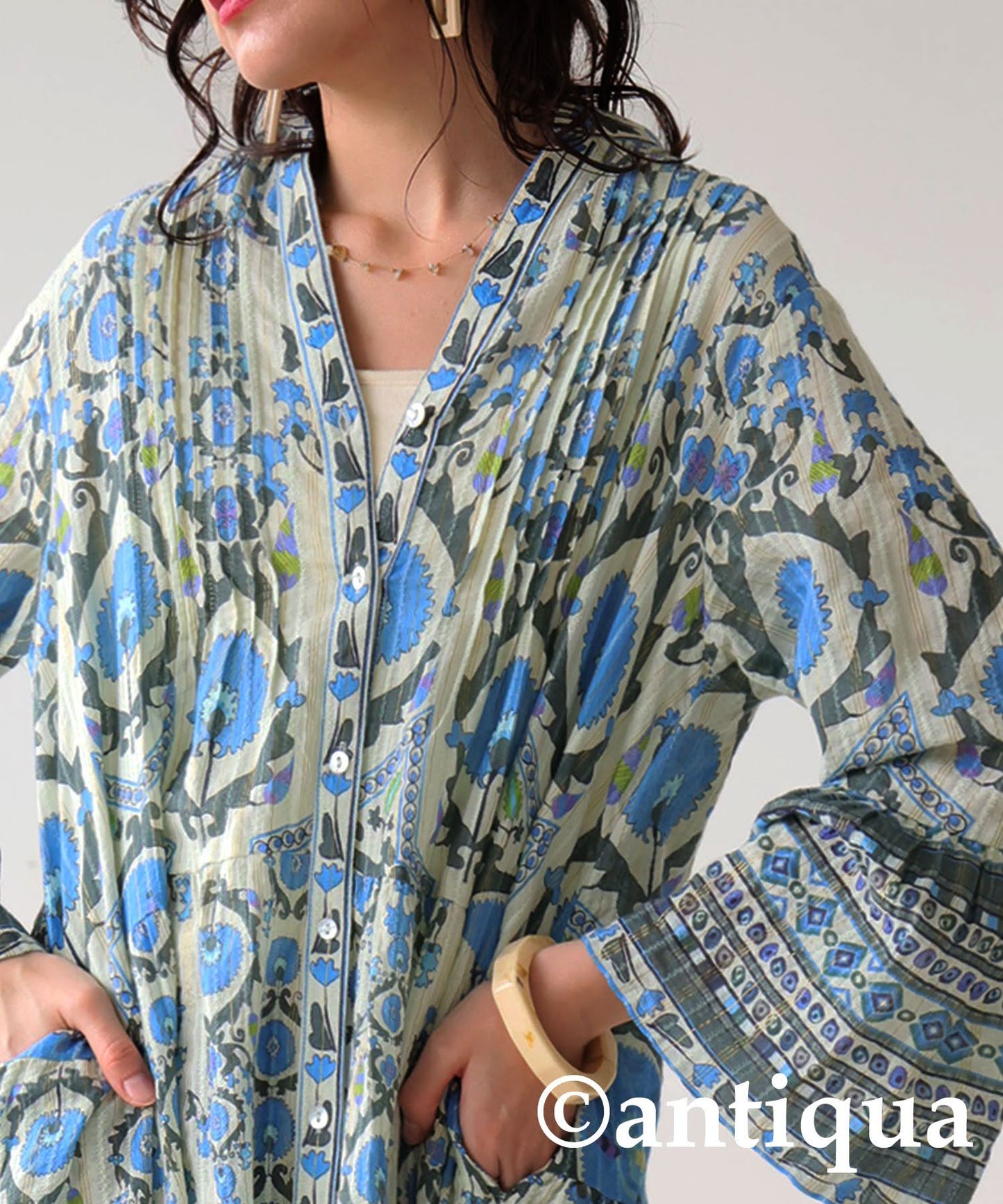 Ladies Oriental Print Dress