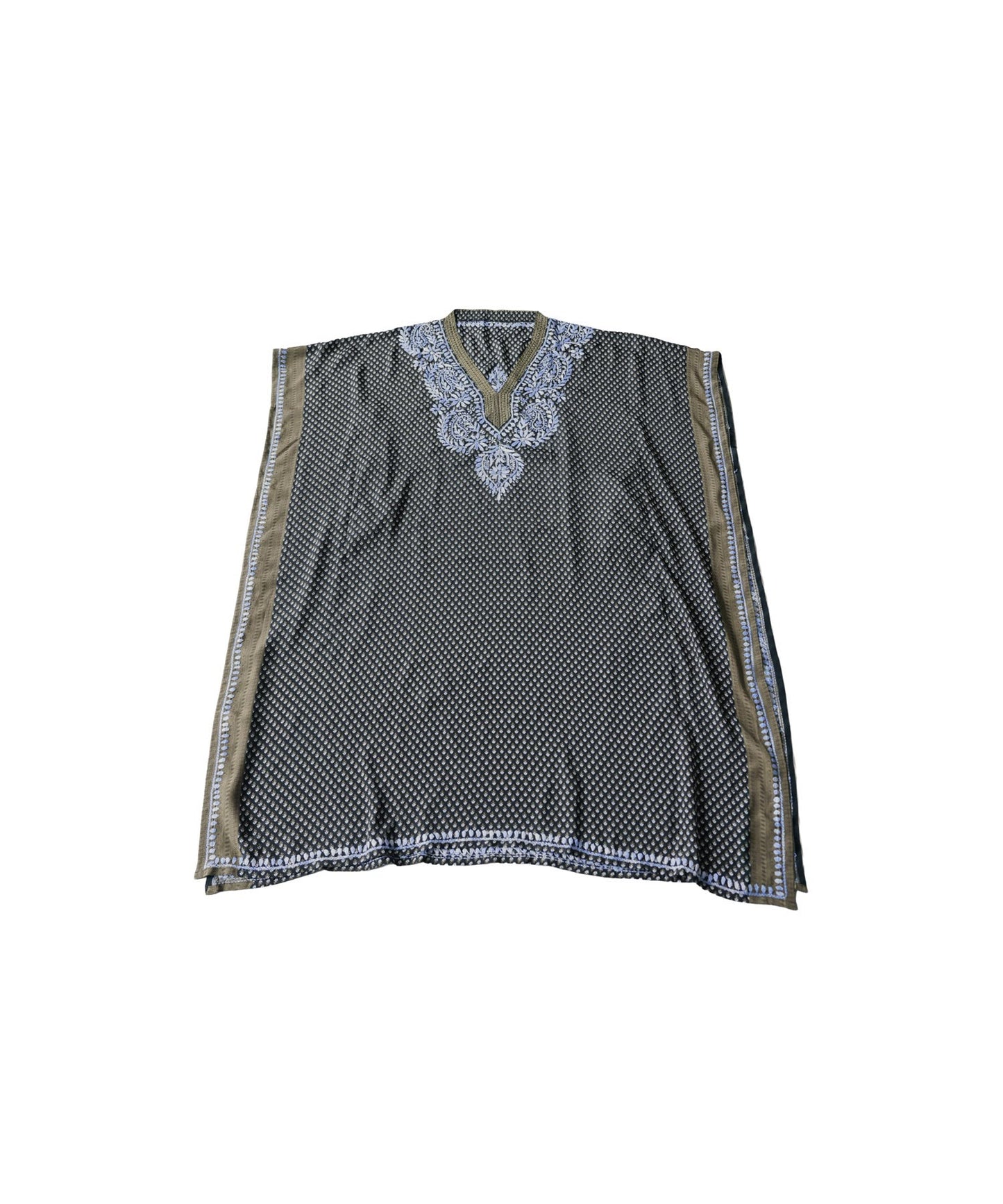Ethnic Print Embroidered Caftan Dress Ladies