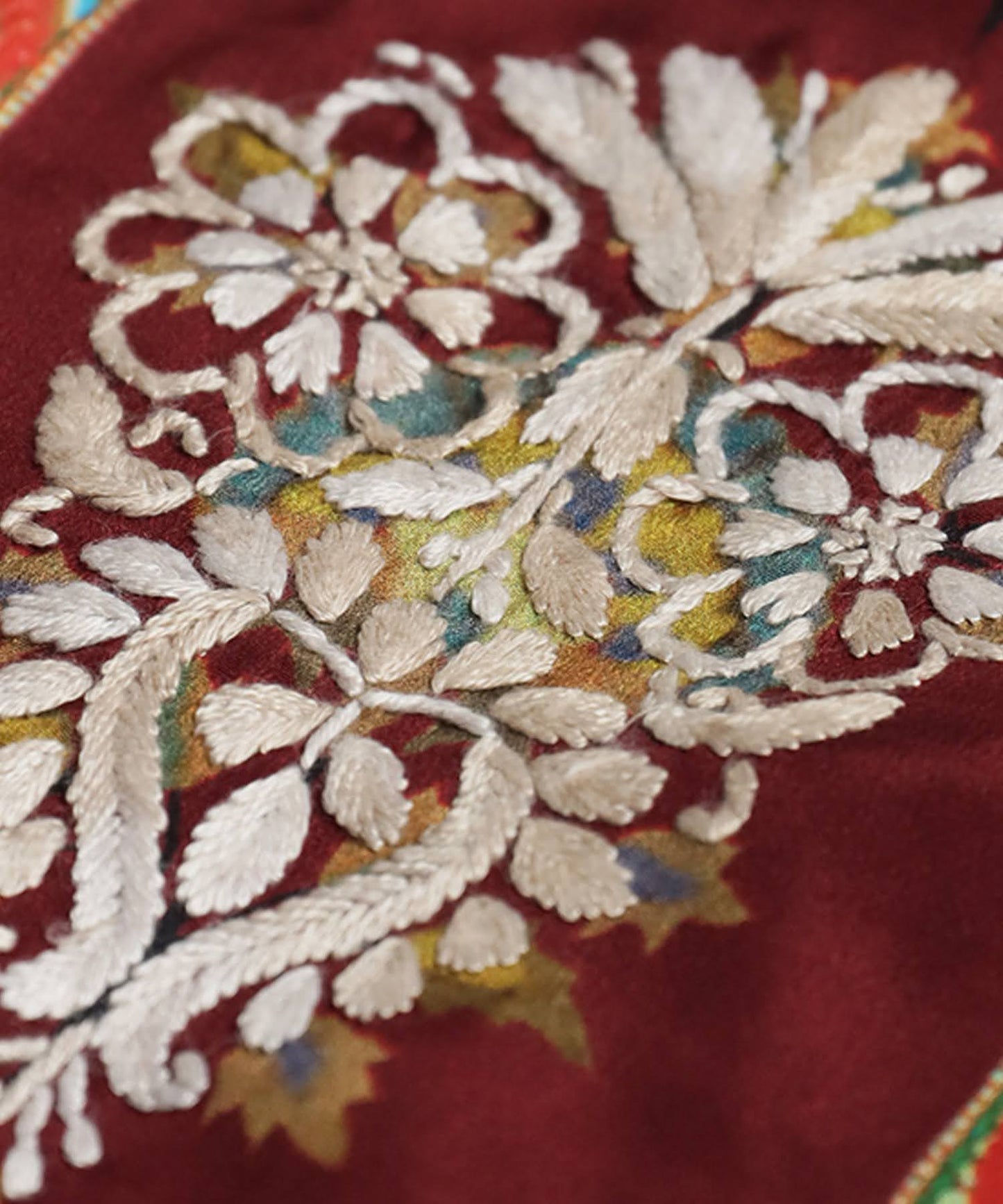 Ethnic Pattern Embroidered Kaftan Dress Ladies