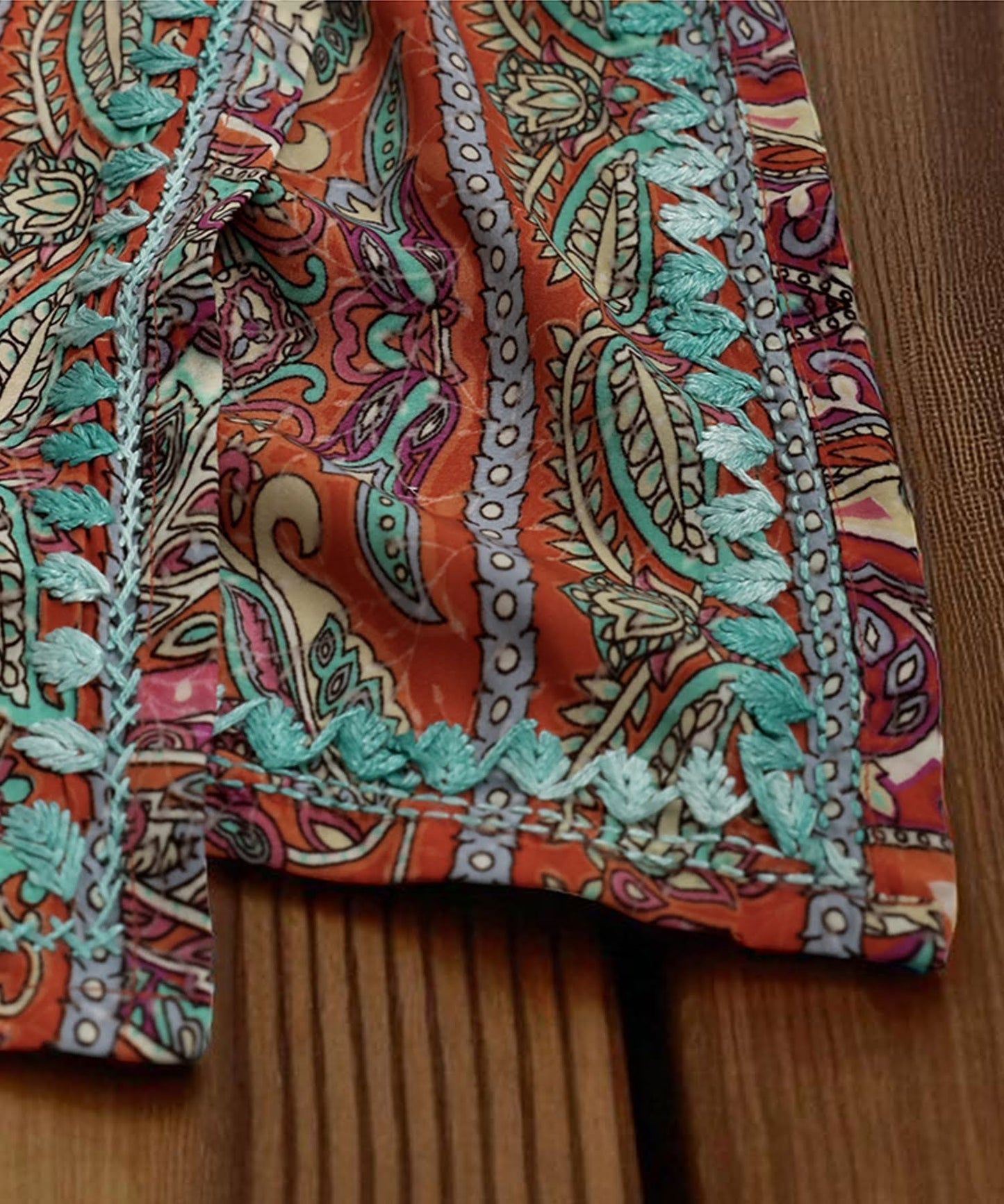 Paisley Print Kaftan Dress Ladies