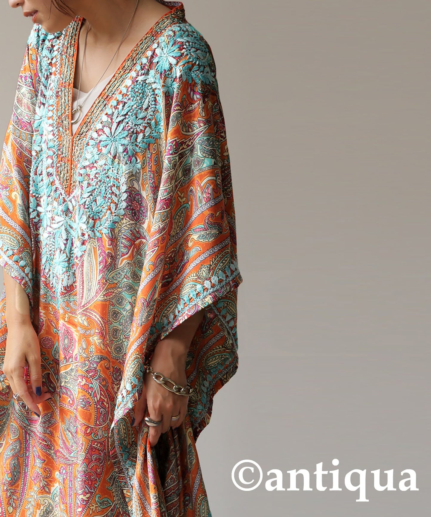 Paisley Print Kaftan Dress Ladies