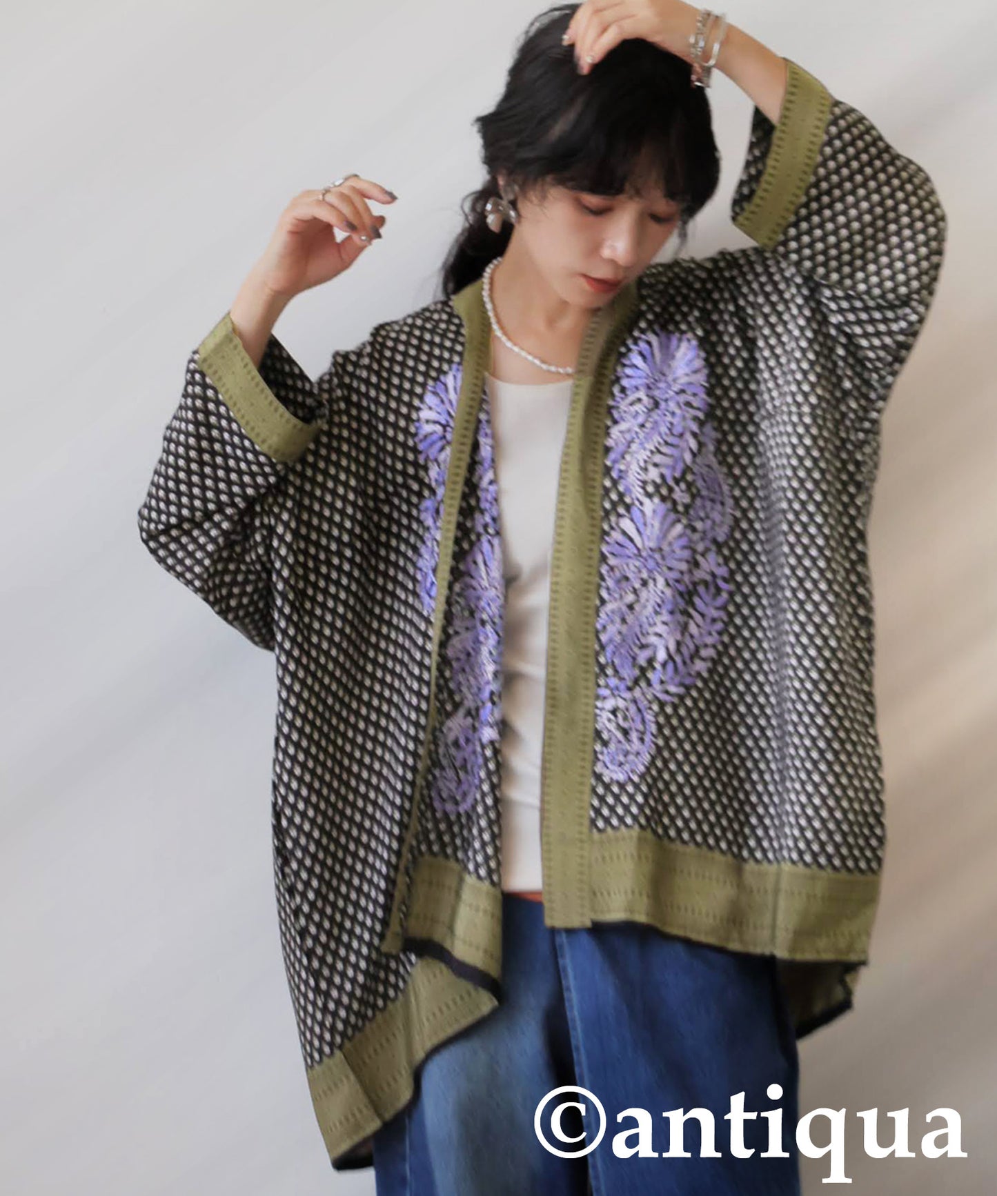 Floral Embroidered Cardigan Ladies