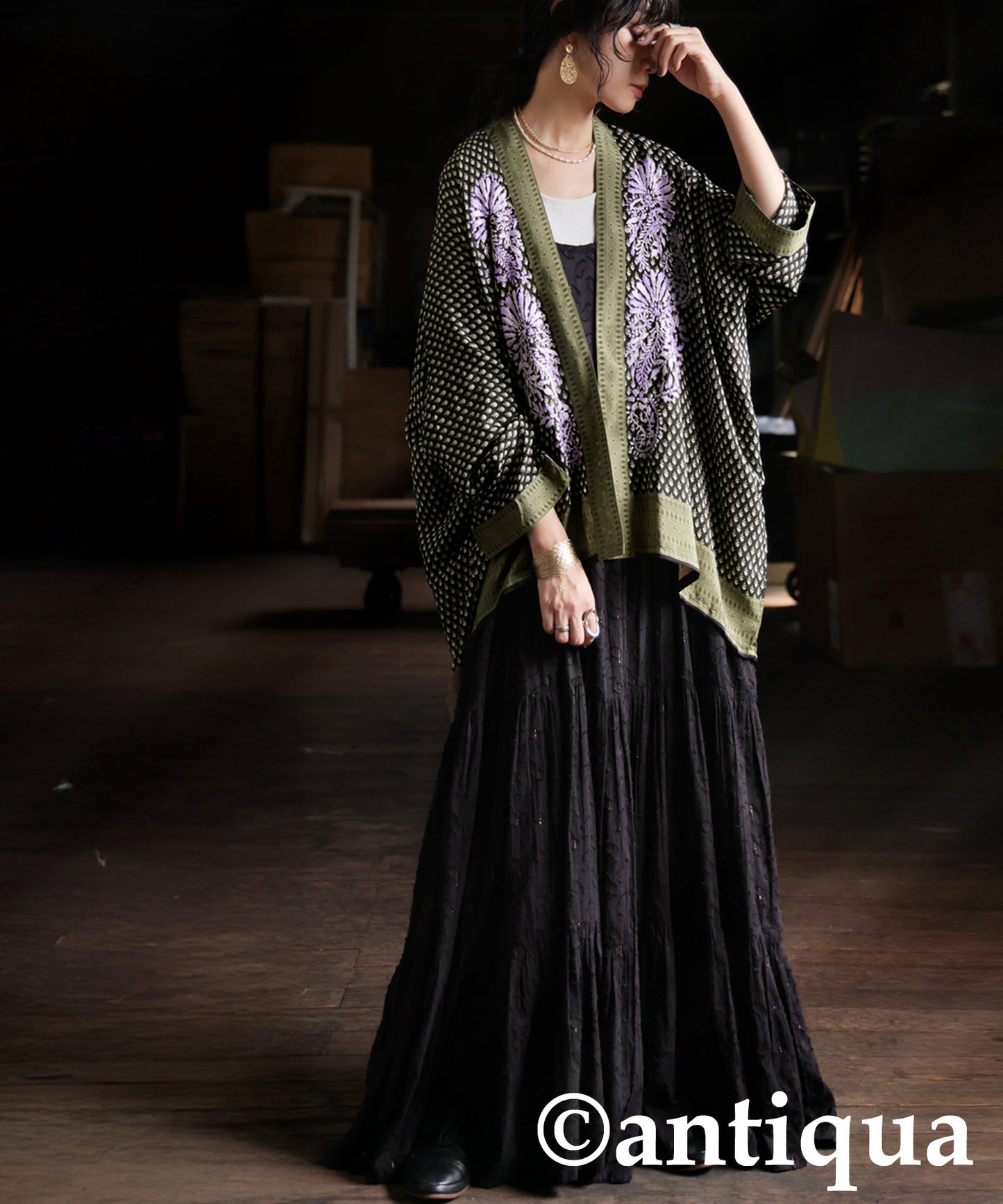 Floral Embroidered Cardigan Ladies