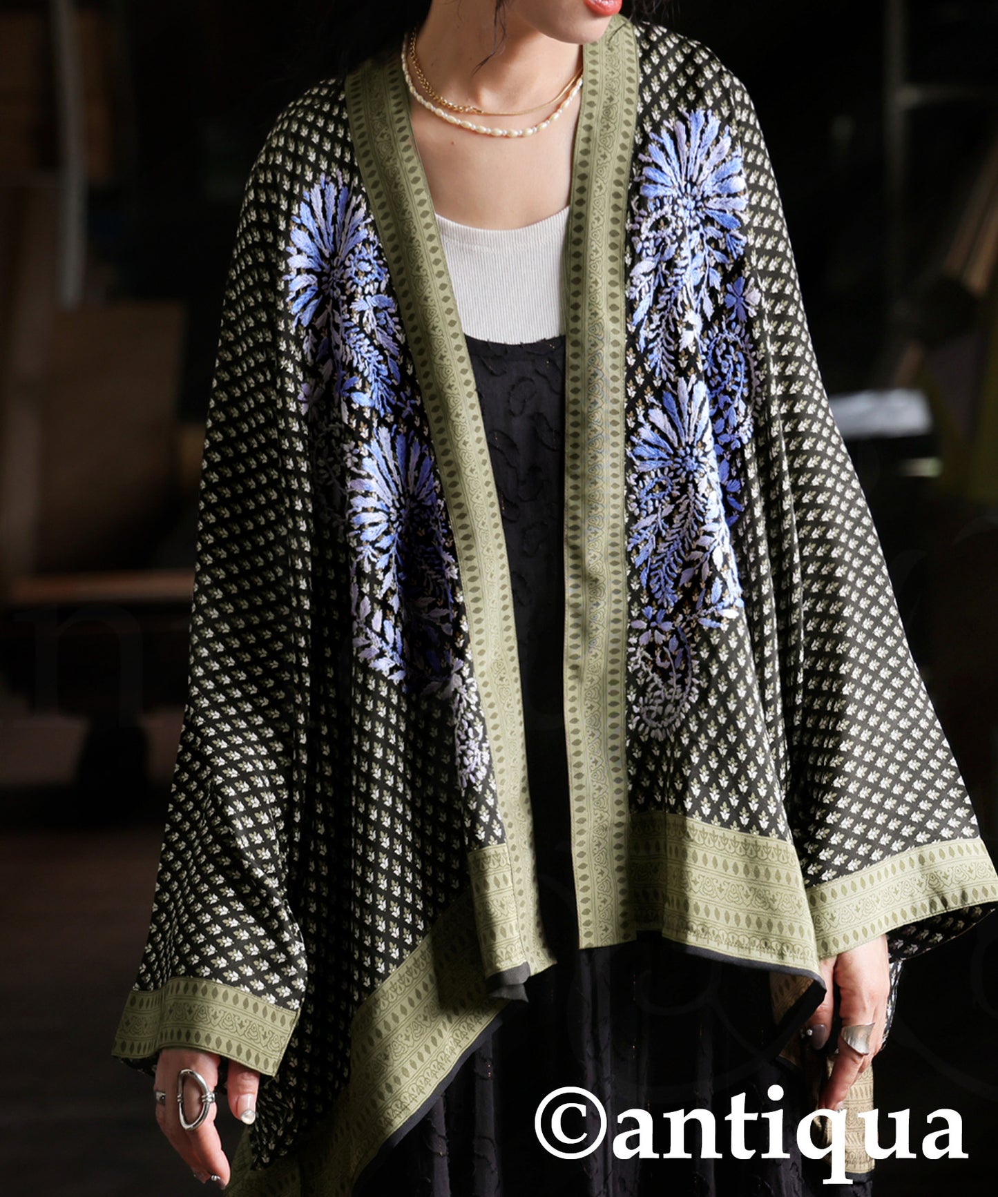 Floral Embroidered Cardigan Ladies