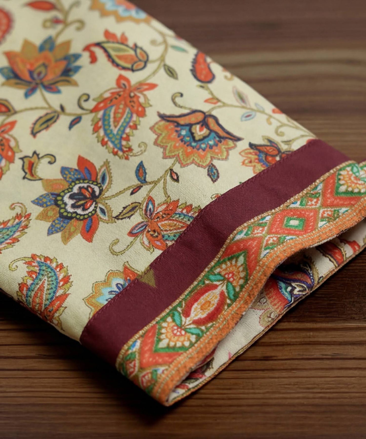 Ethnic print cardigan