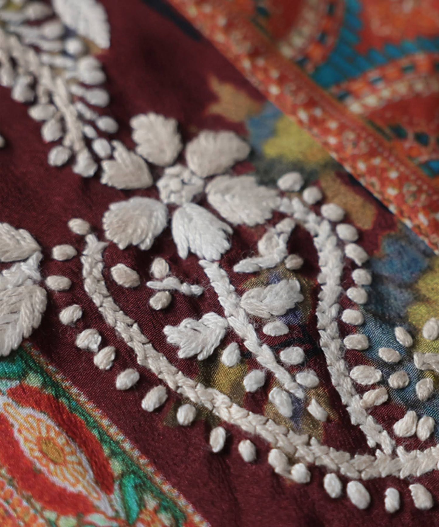 Ethnic print cardigan