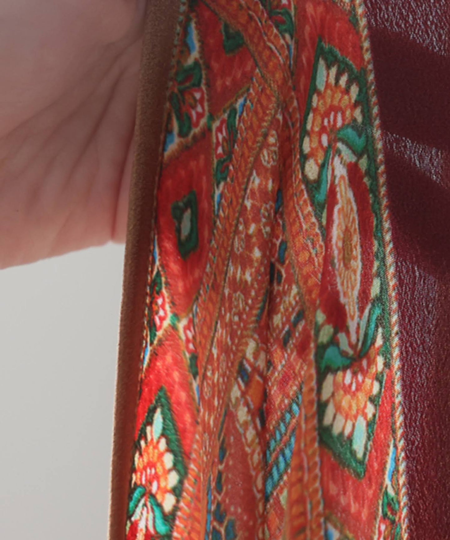 Ethnic print cardigan