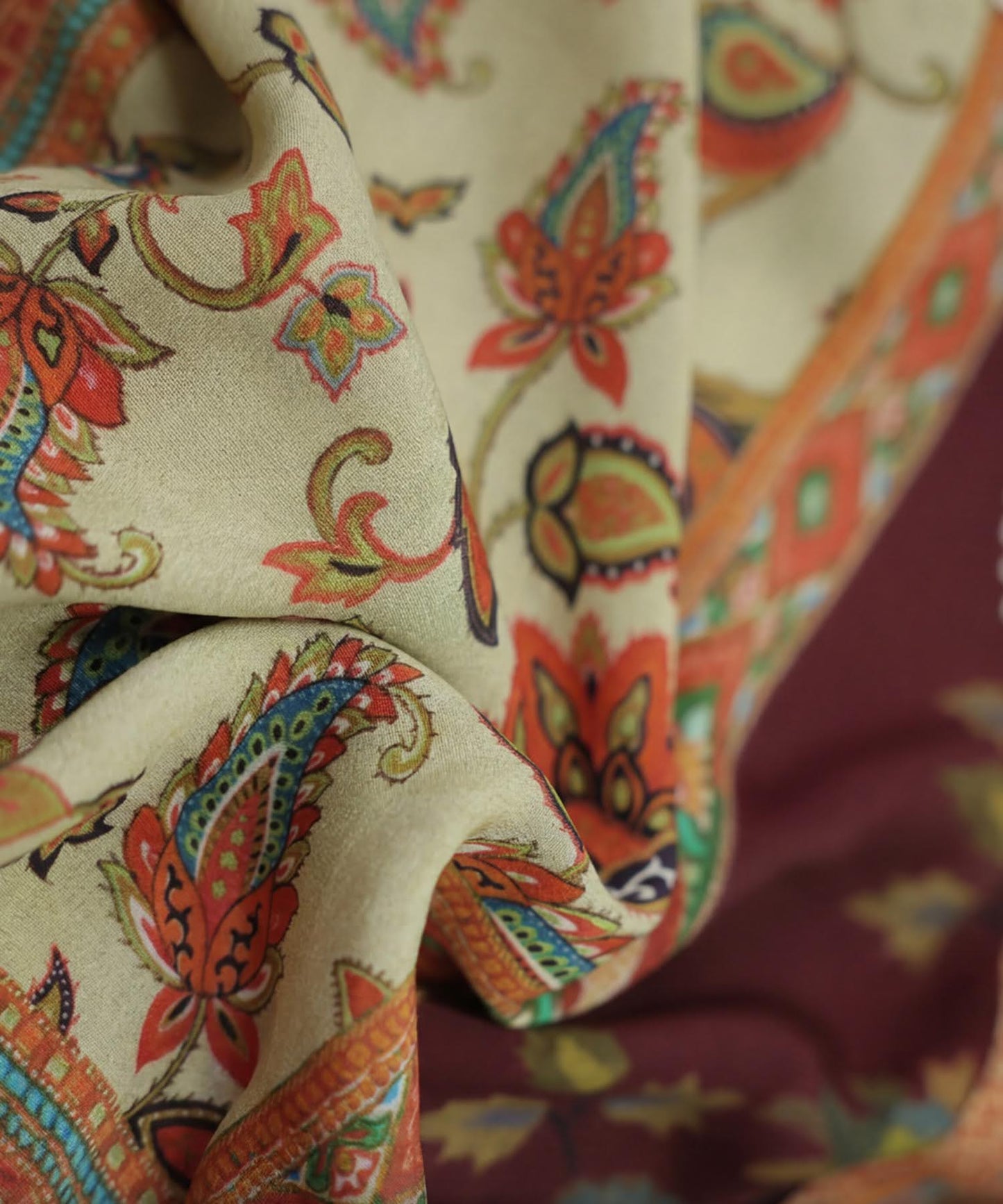 Ethnic print cardigan