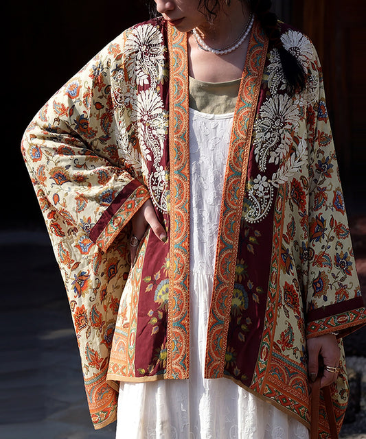 Ethnic print cardigan