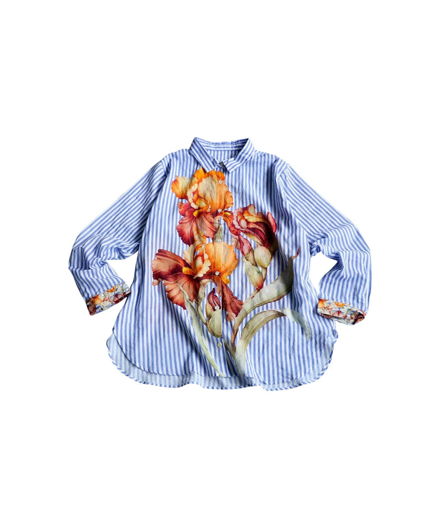 Floral Striped Shirt Ladies