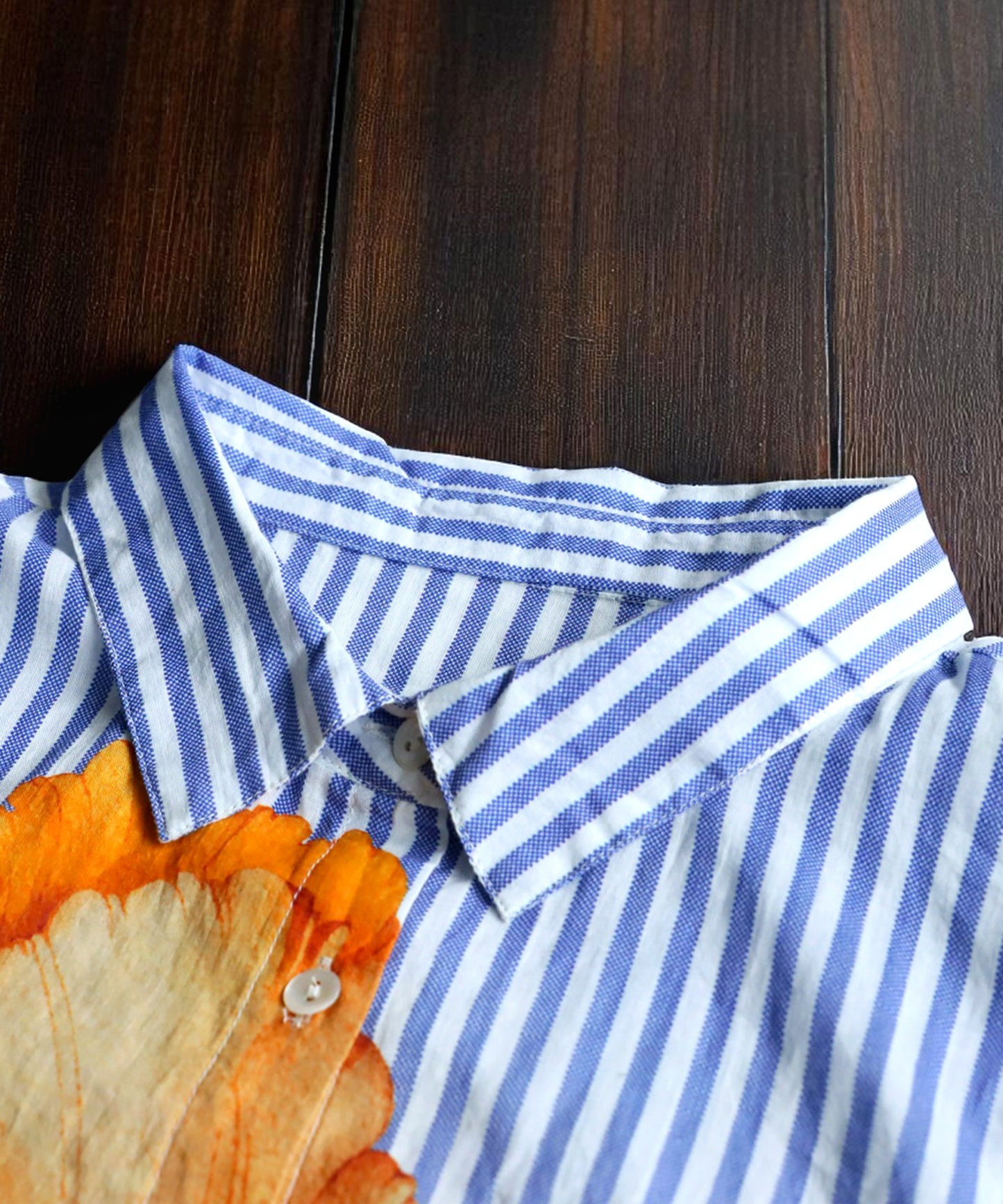 Floral Striped Shirt Ladies