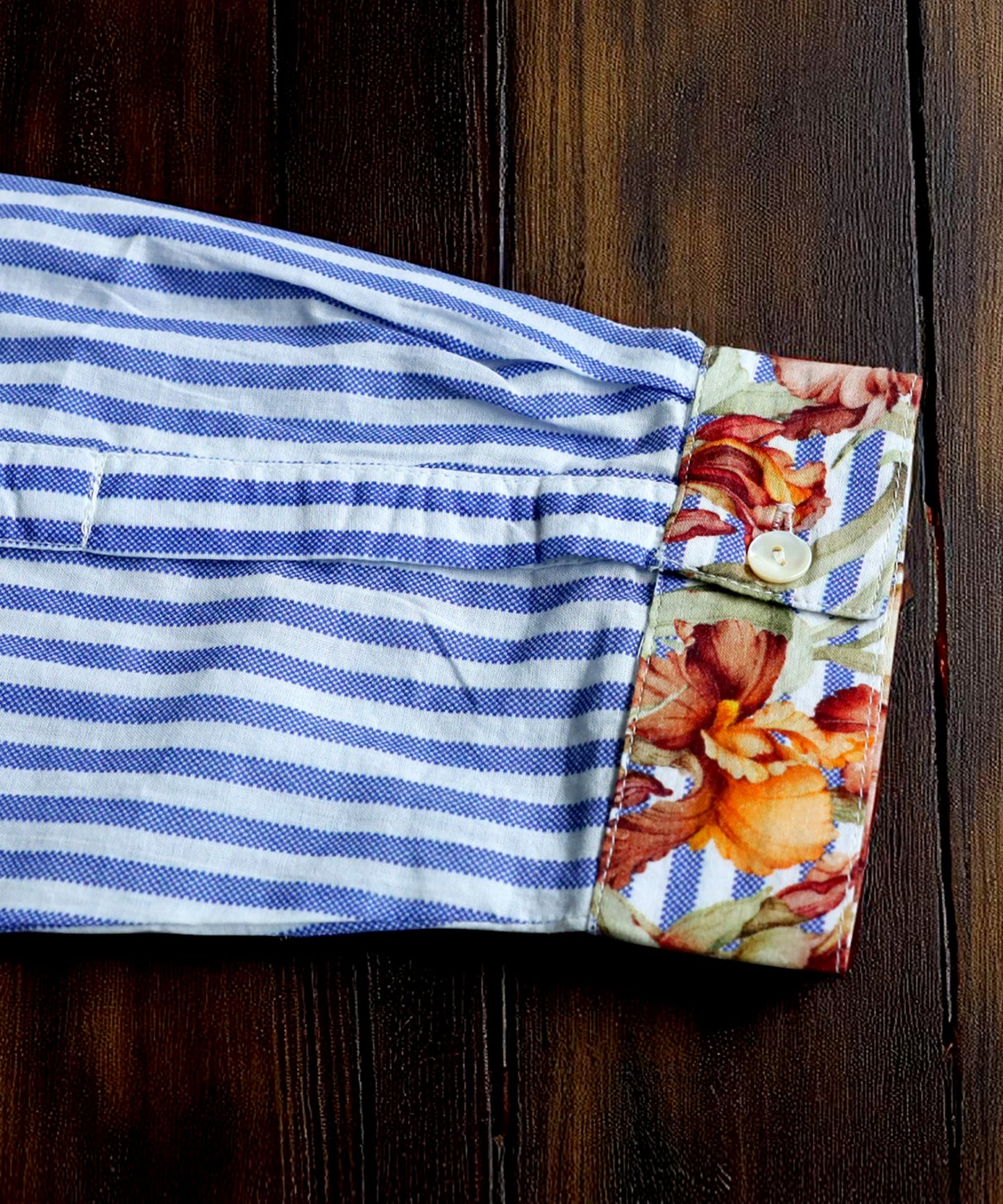 Floral Striped Shirt Ladies