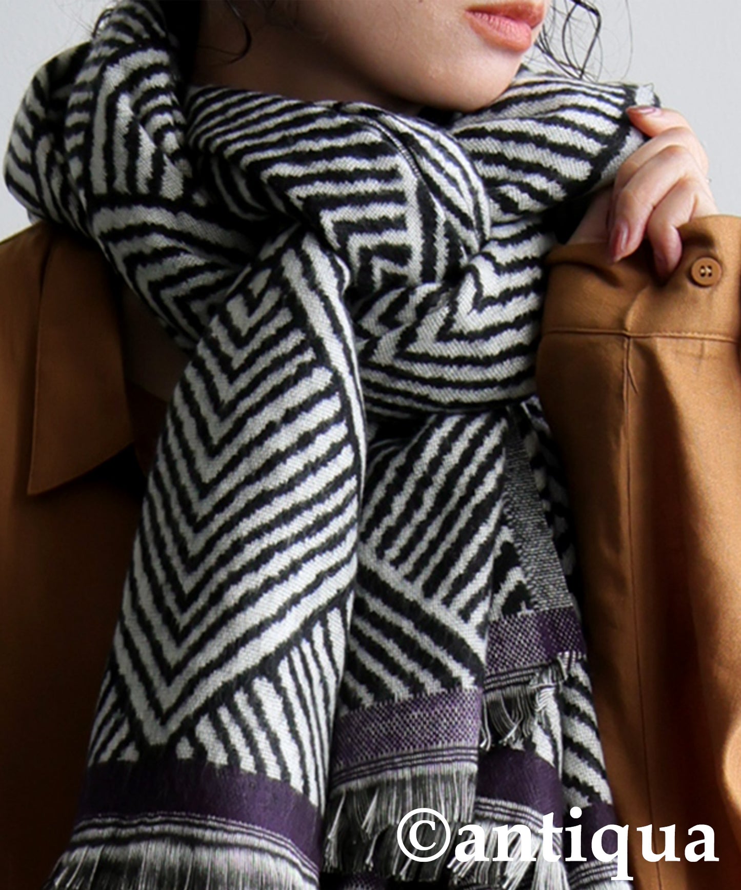 Ethnic Pattern Large Scarf Ladies