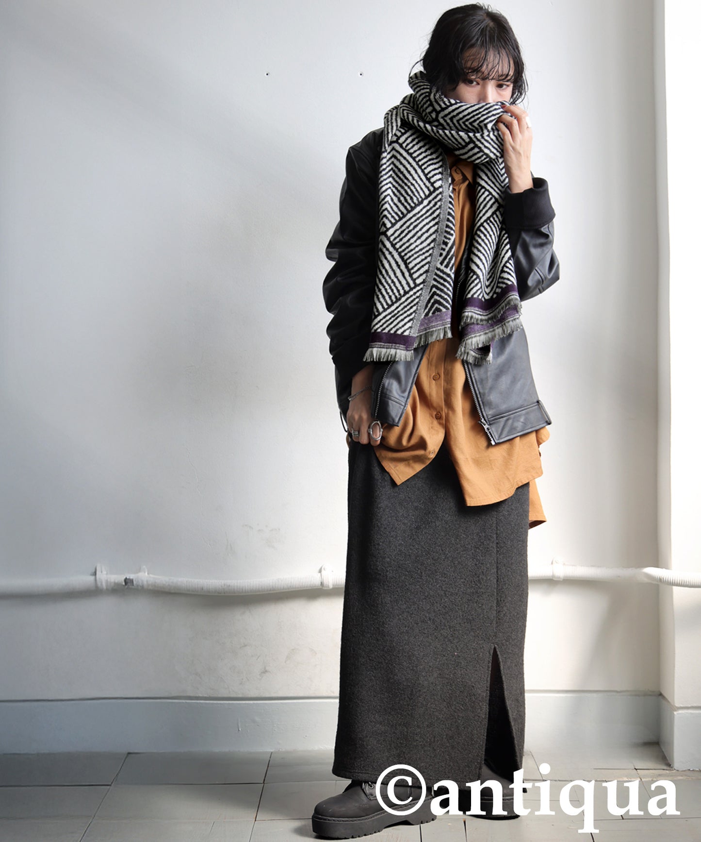 Ethnic Pattern Large Scarf Ladies