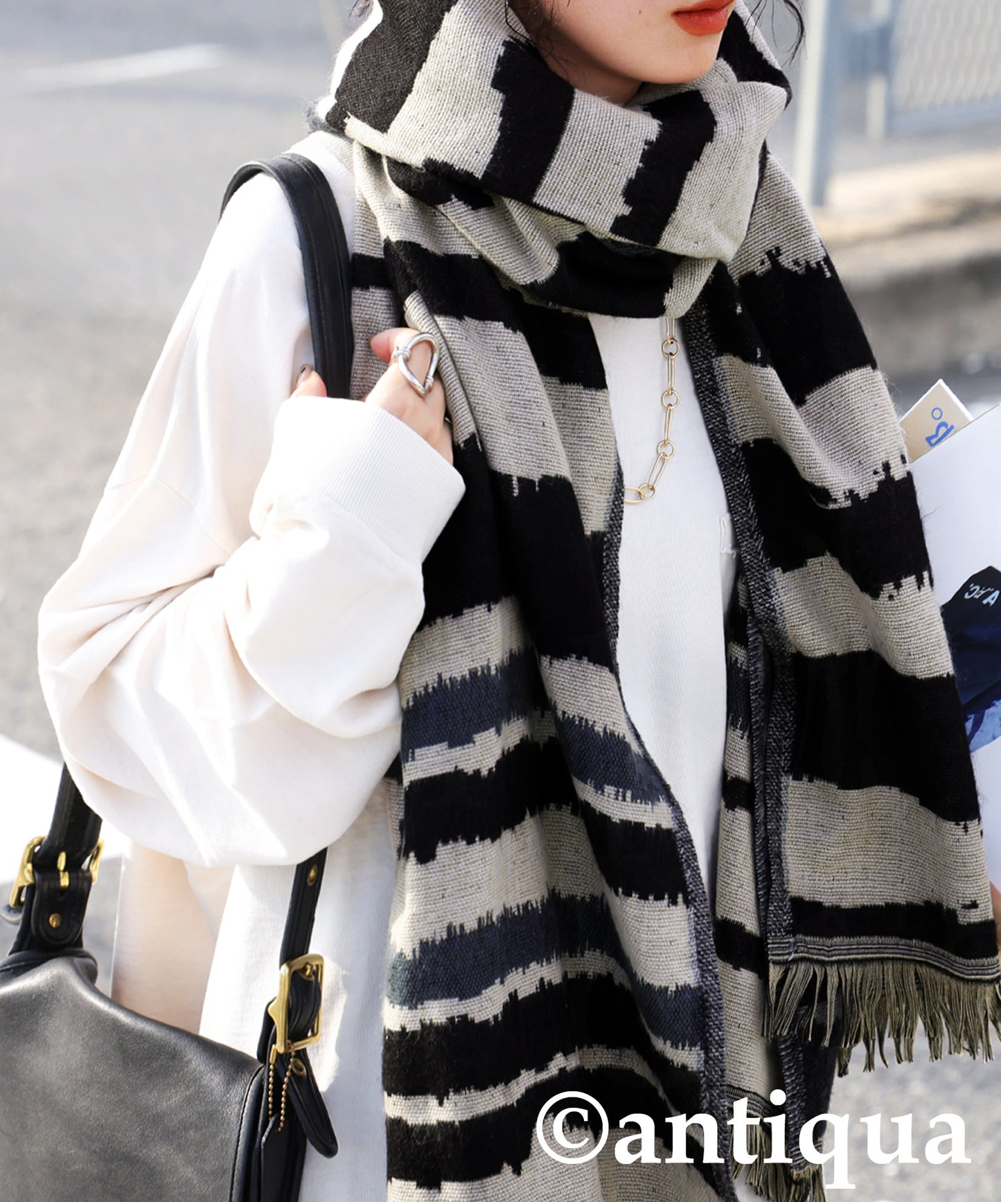 Ethnic Pattern Large Scarf Ladies