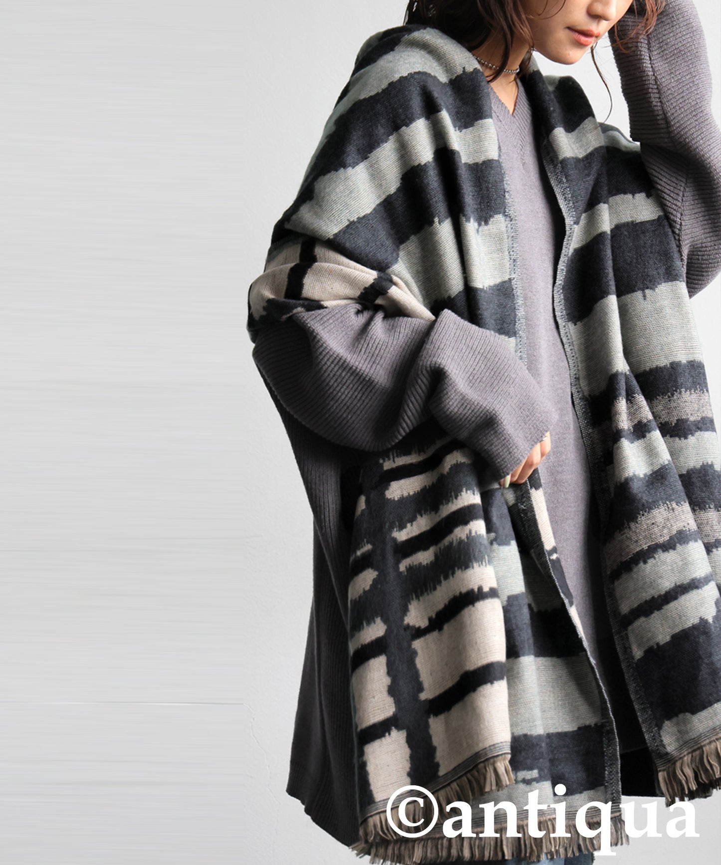 Ethnic Pattern Large Scarf Ladies